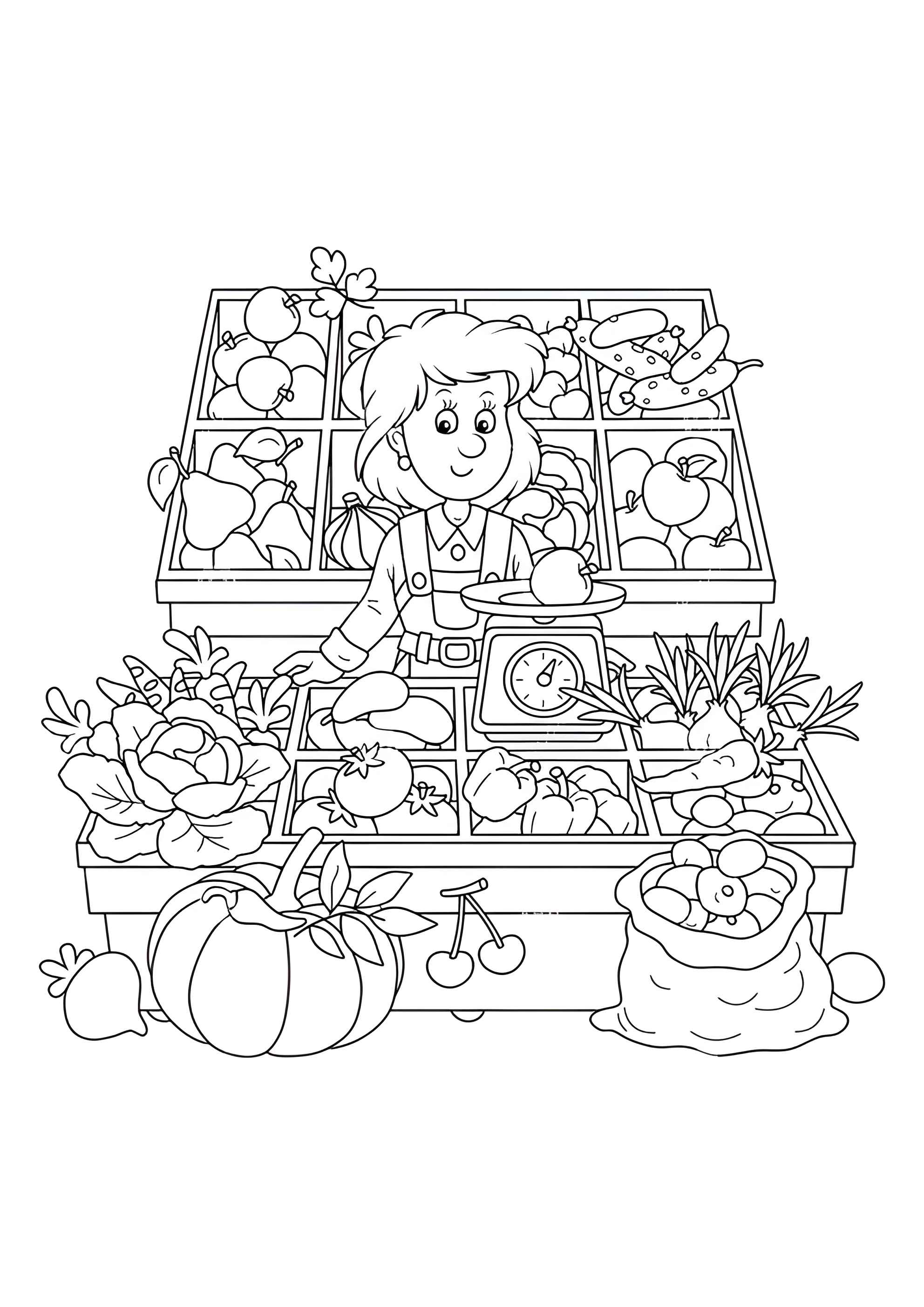 Раскраска Продавец