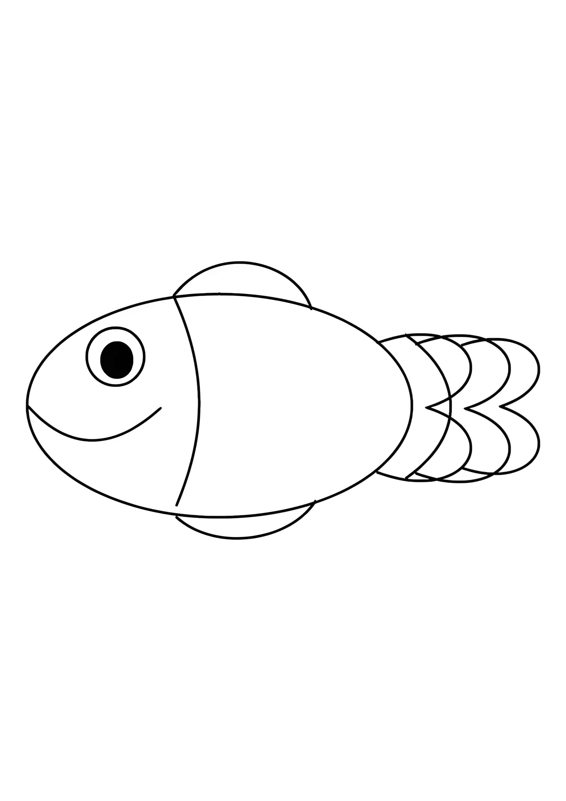 Раскраска Простая рыбка