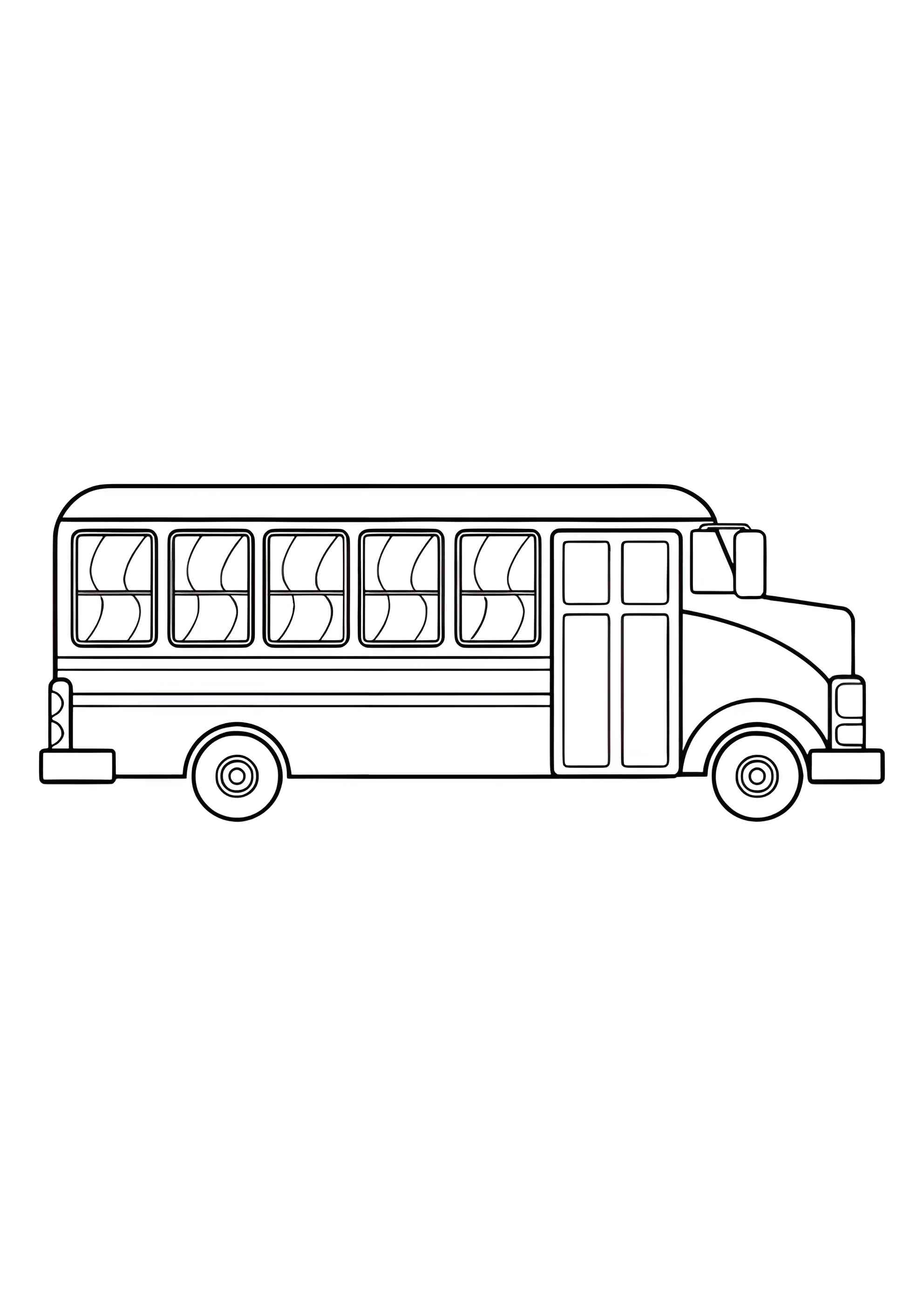 Раскраска Простой автобус