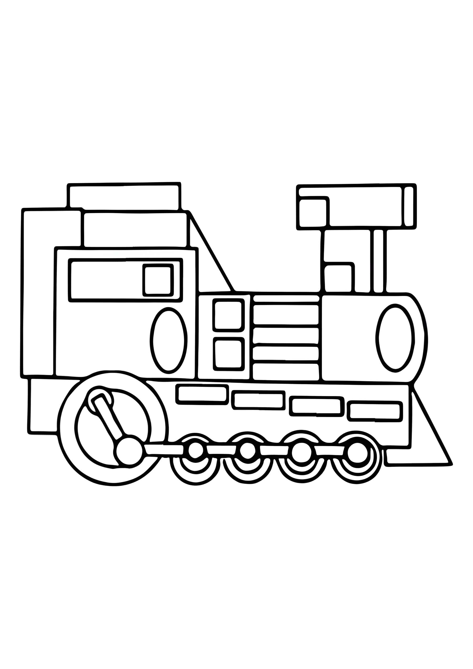Раскраска Простой локомотив