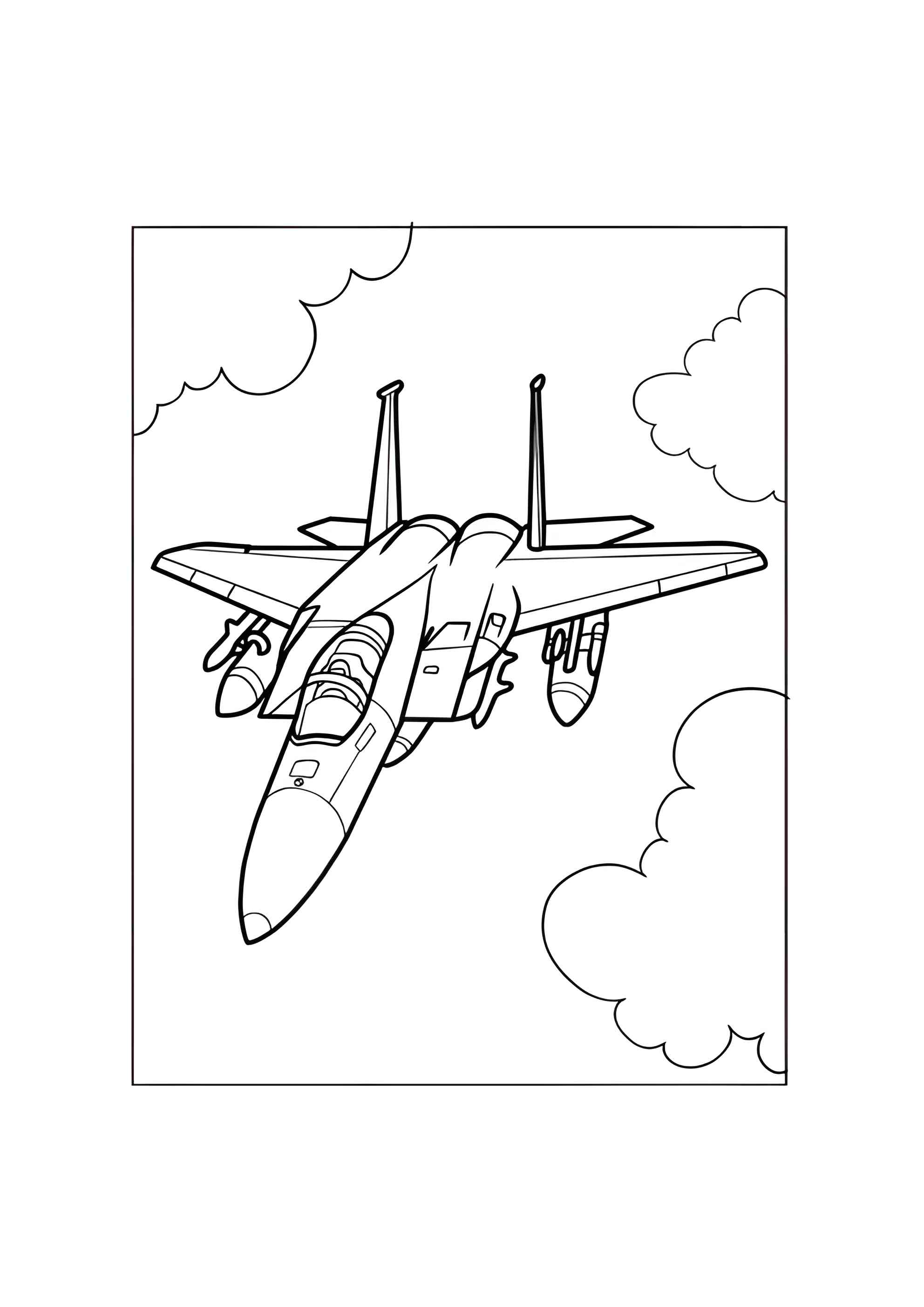 Раскраска Простой Макдоннел-Дуглас F-15