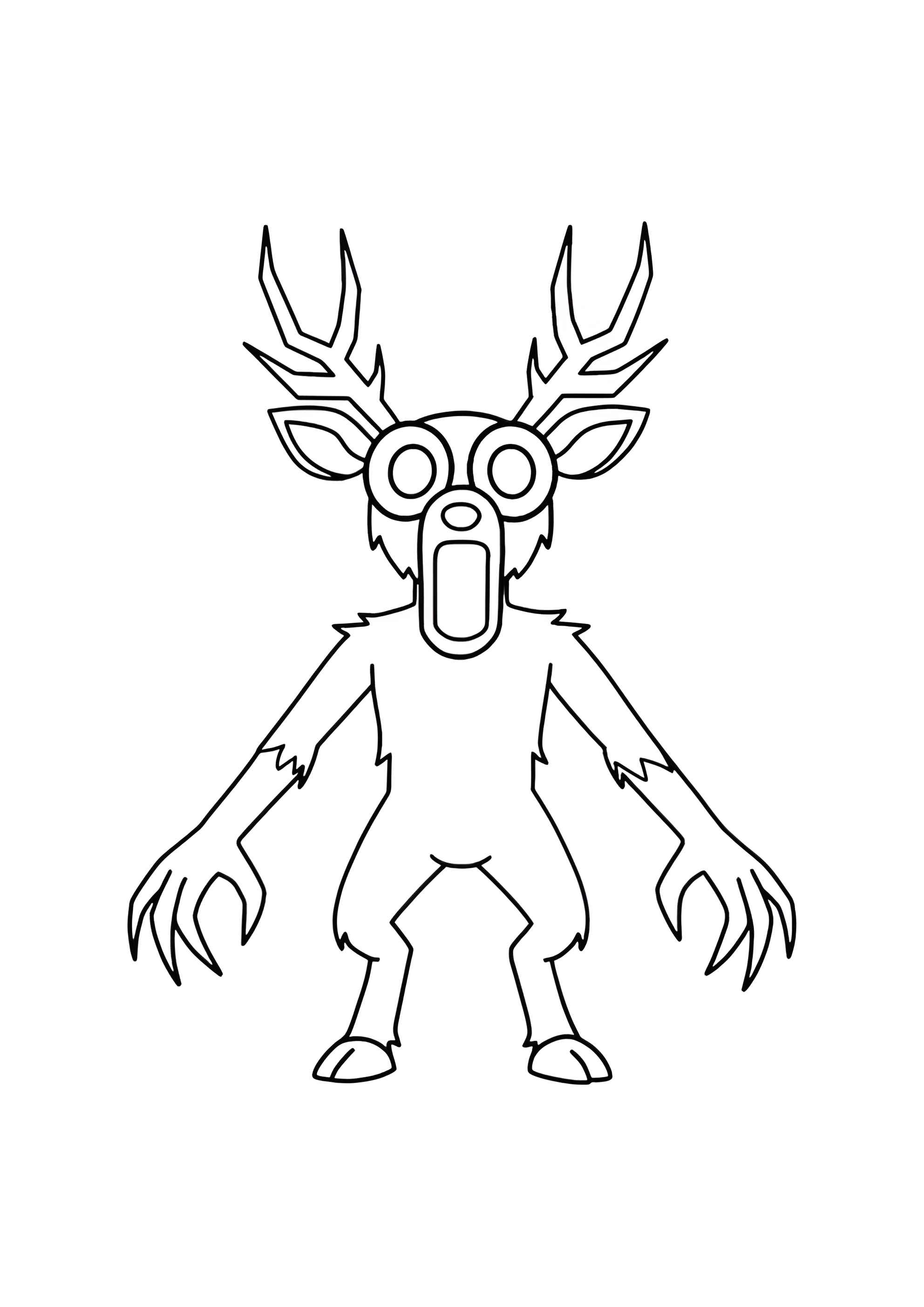 Раскраска Простой Вендиго из 99 ночей в лесу