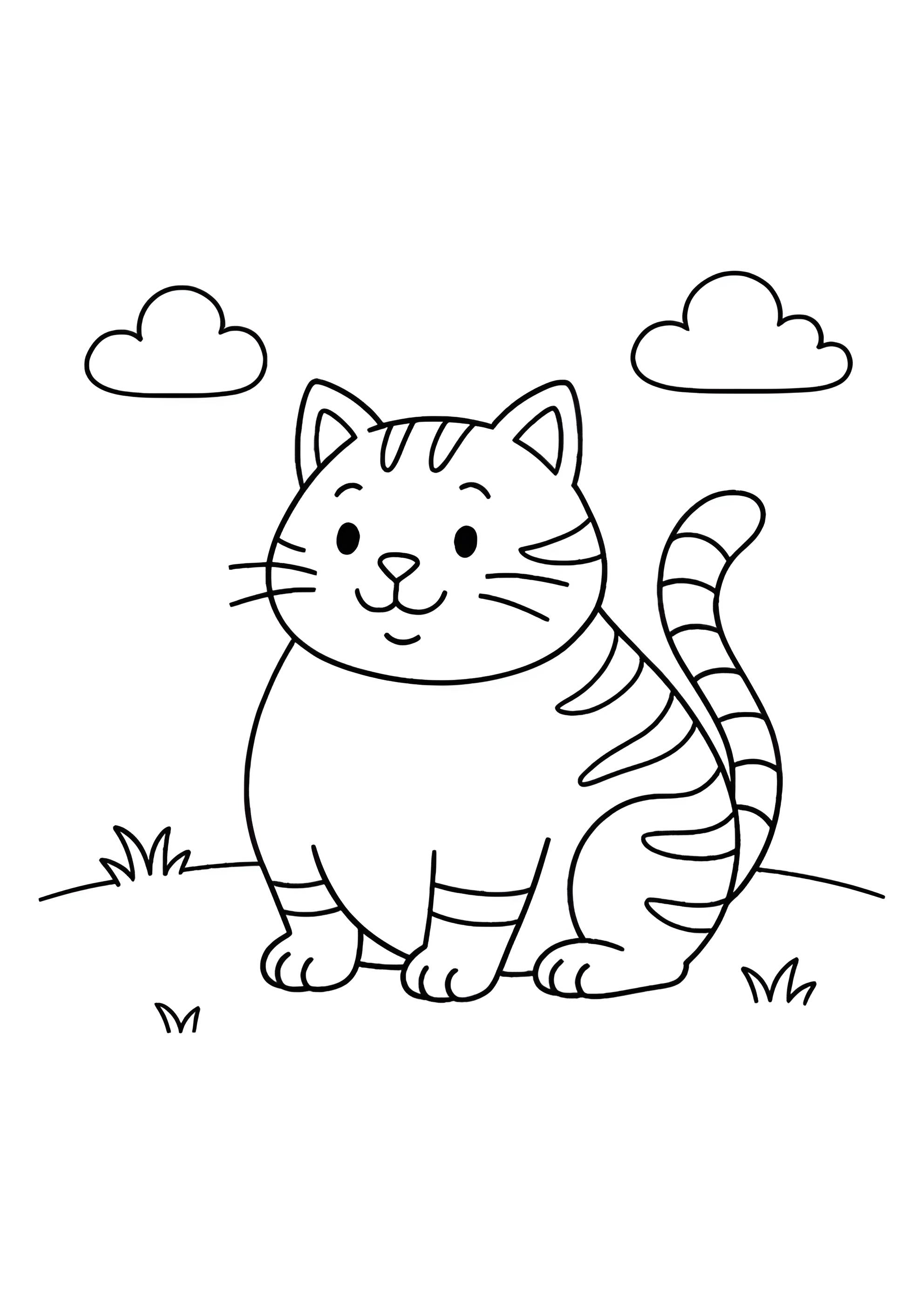 Раскраска Пузатый котик