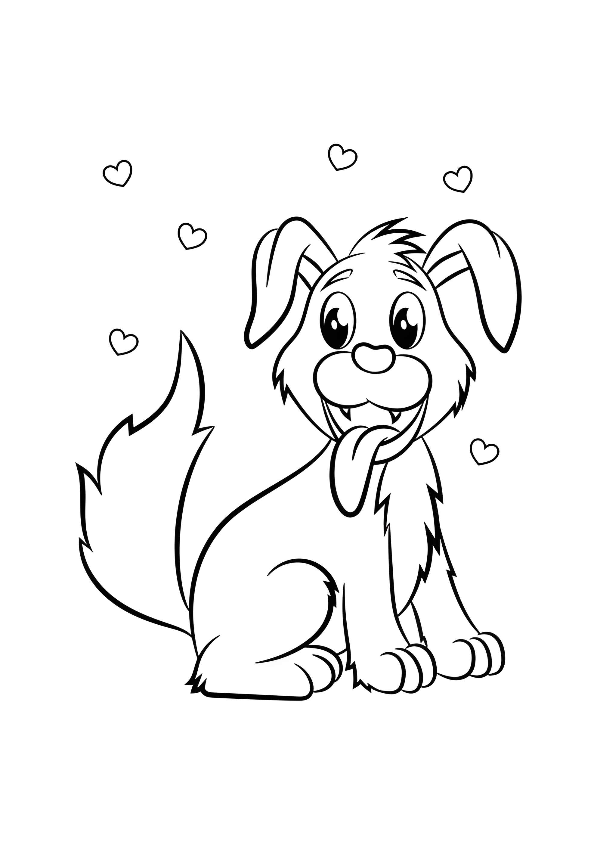 Раскраска Радостный пёс