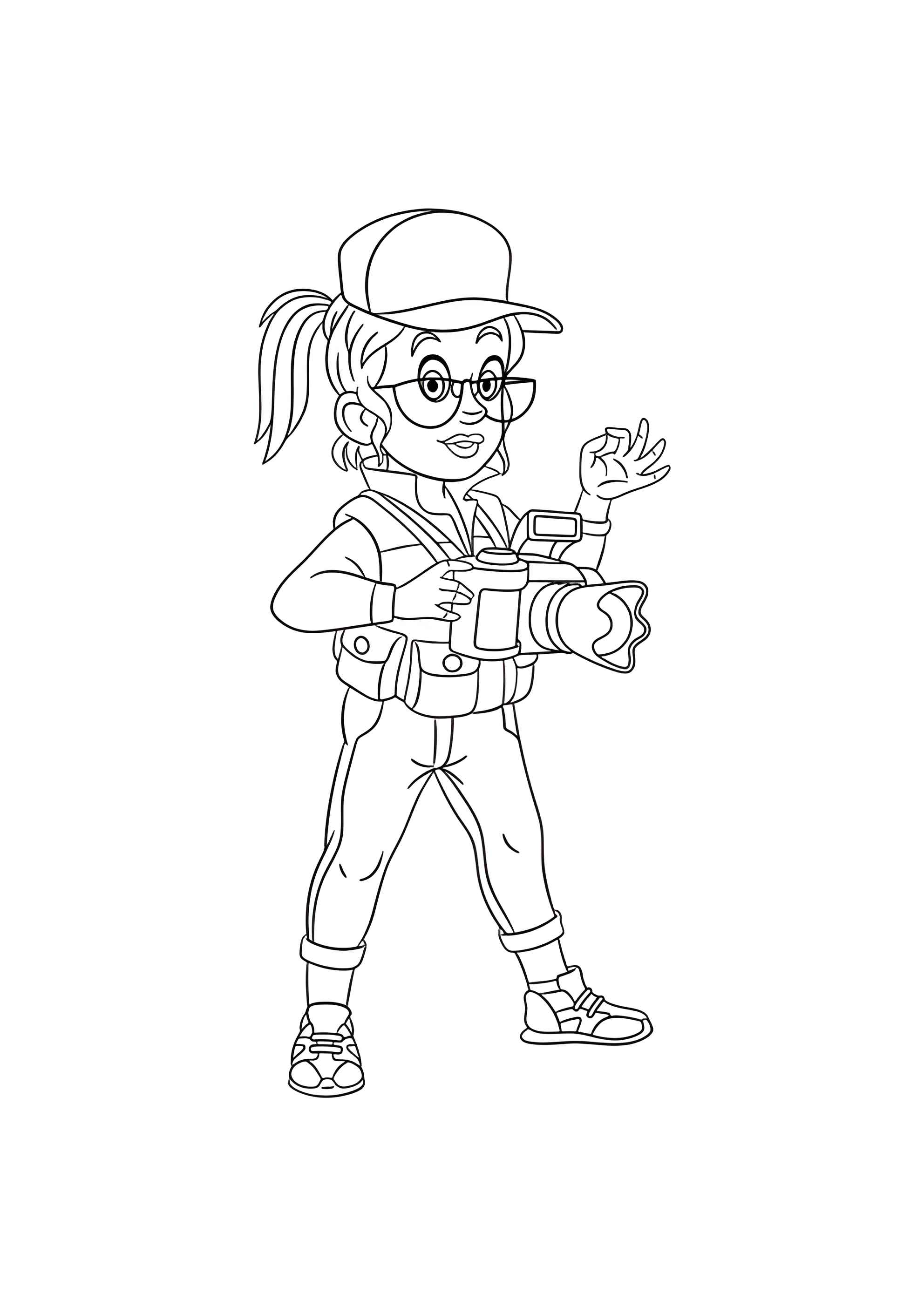 Раскраска Репортёр