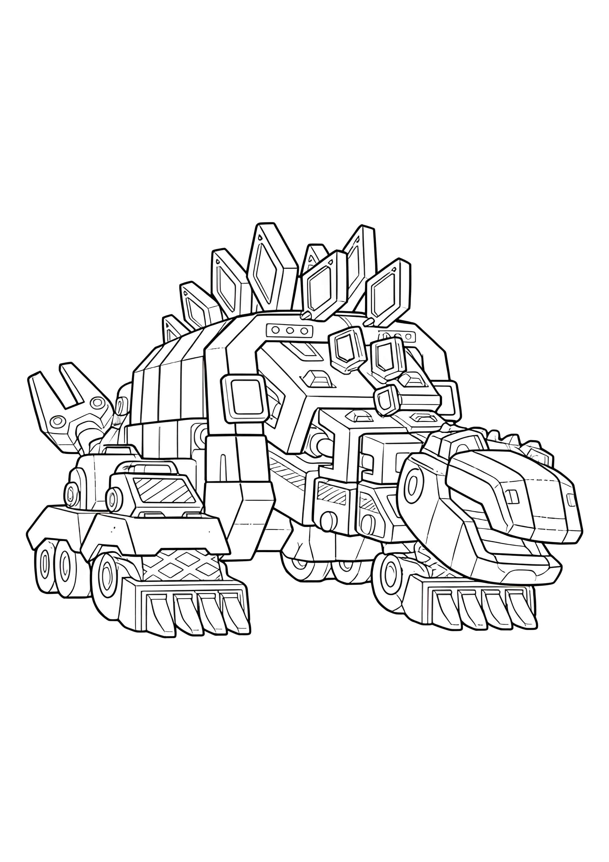 Раскраска Робот динозавр Гарби