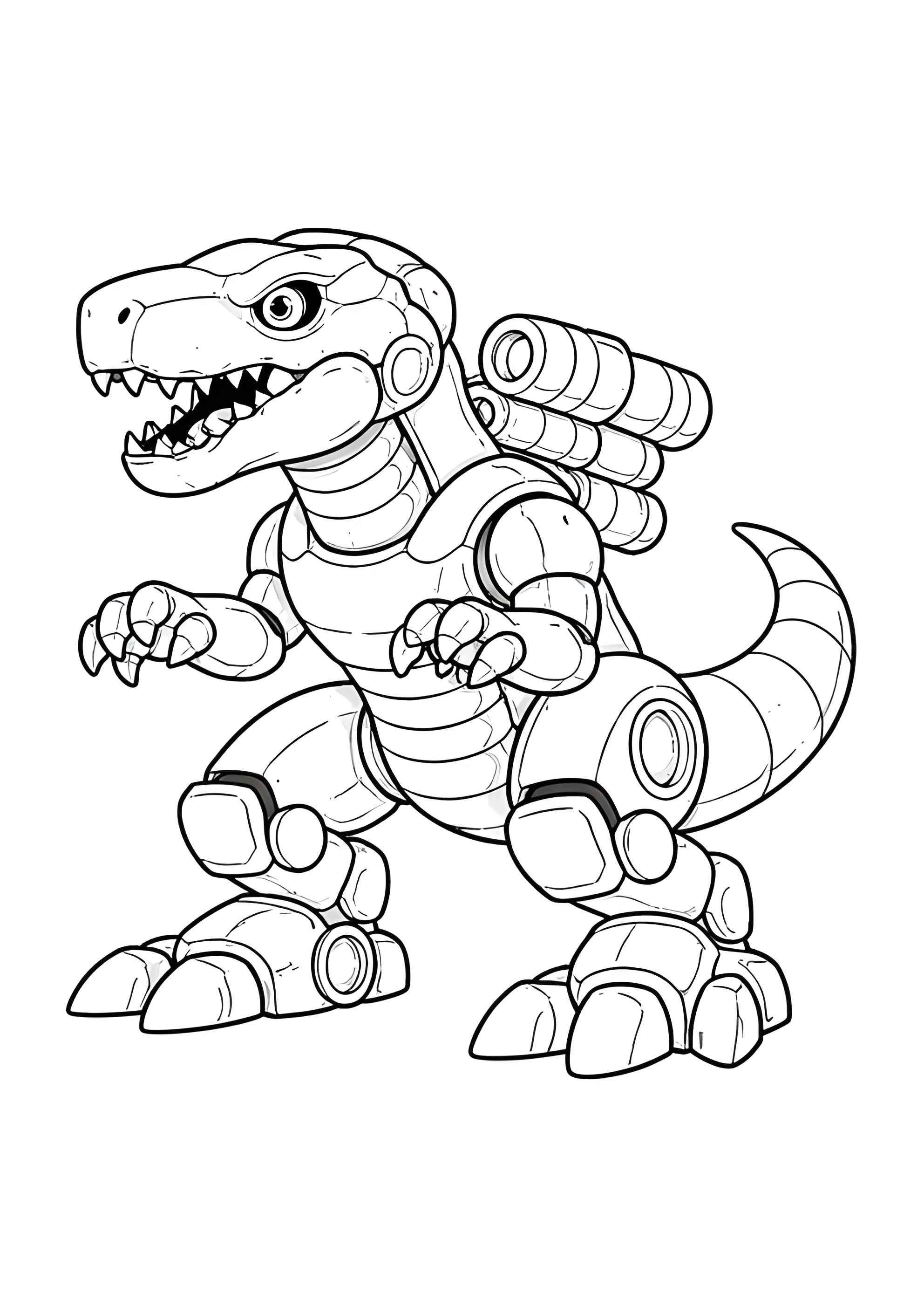 Раскраска Робот-динозавр