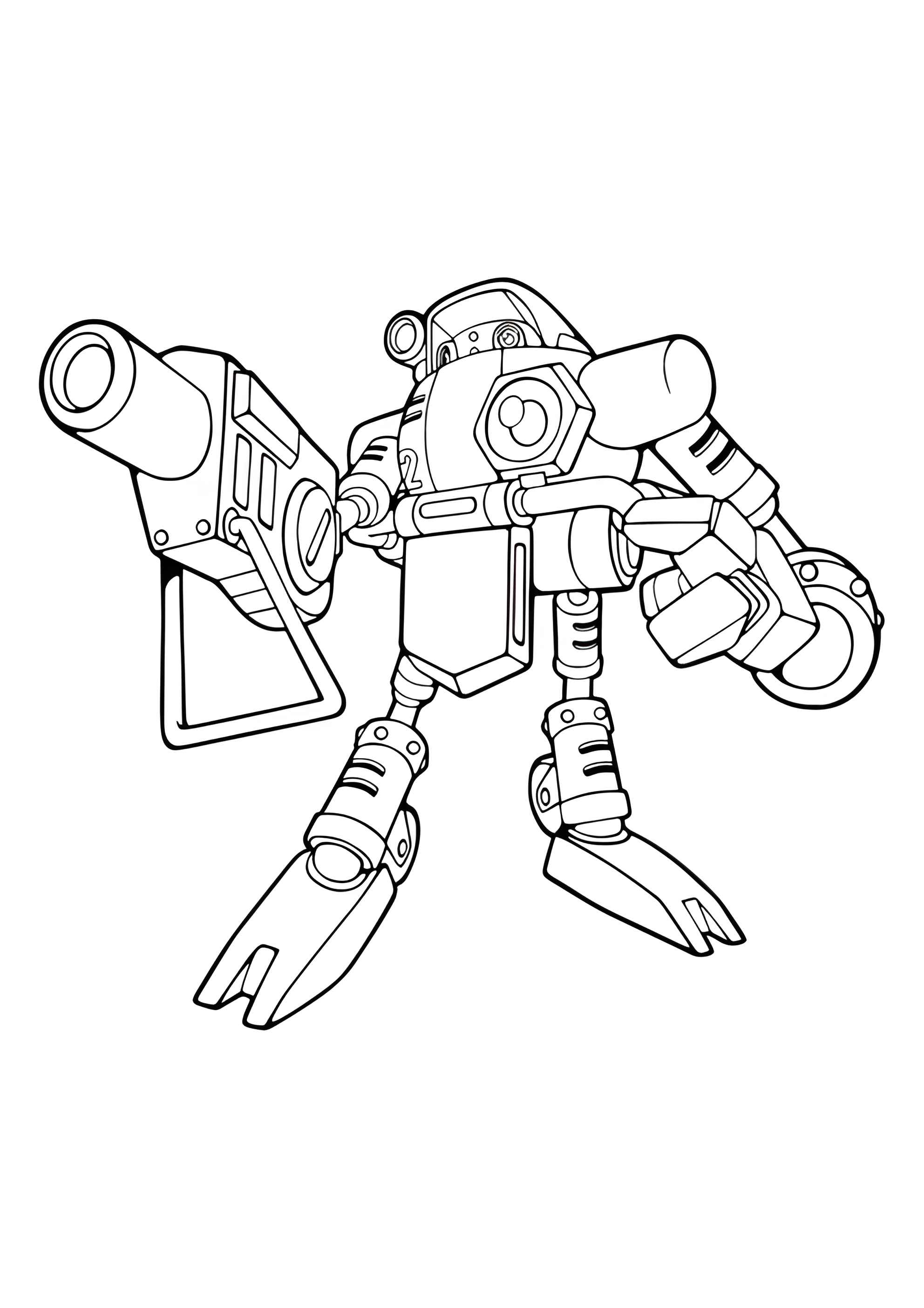Раскраска Робот Е 102 Гамма из Соника
