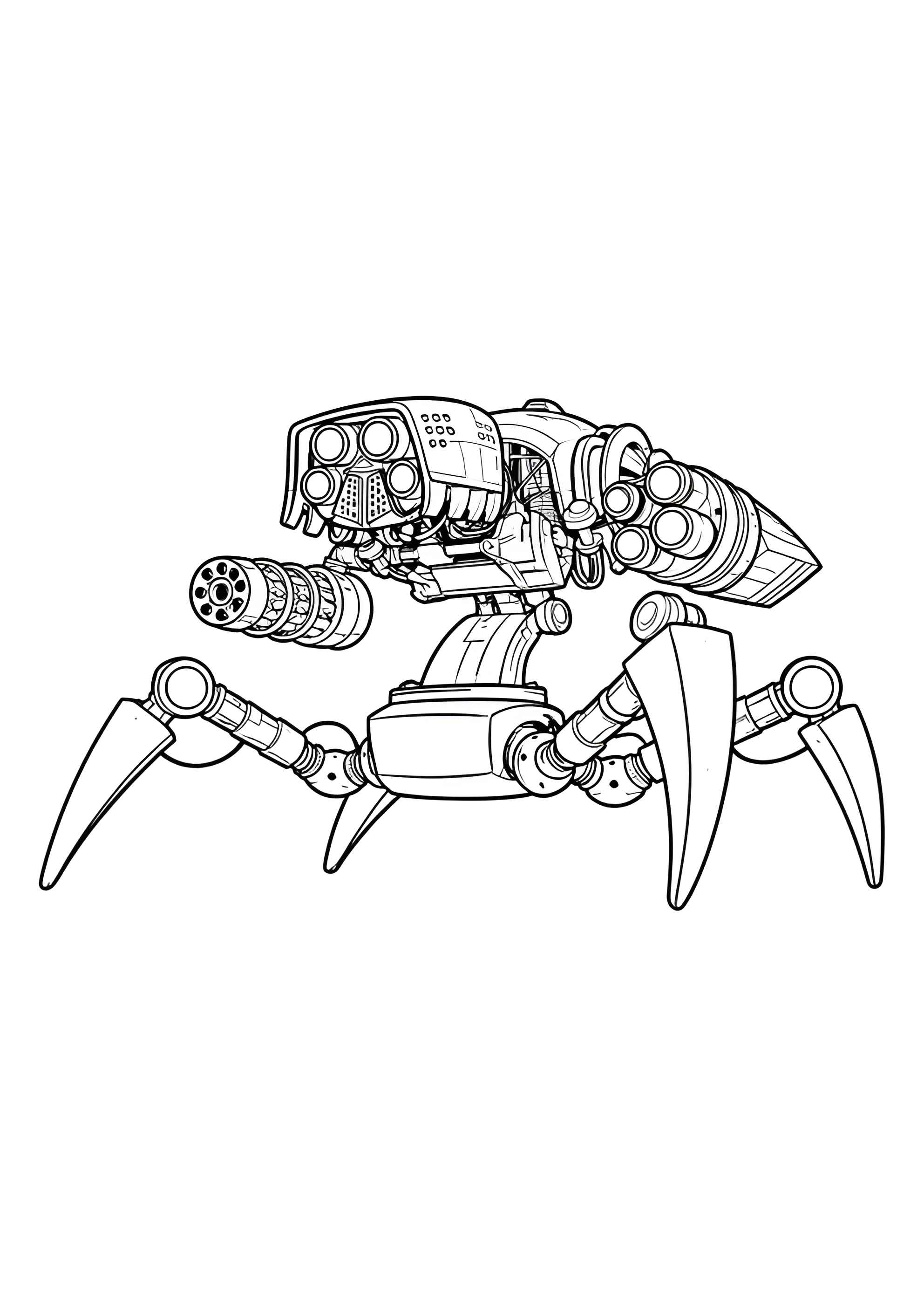 Раскраска Робот-паук
