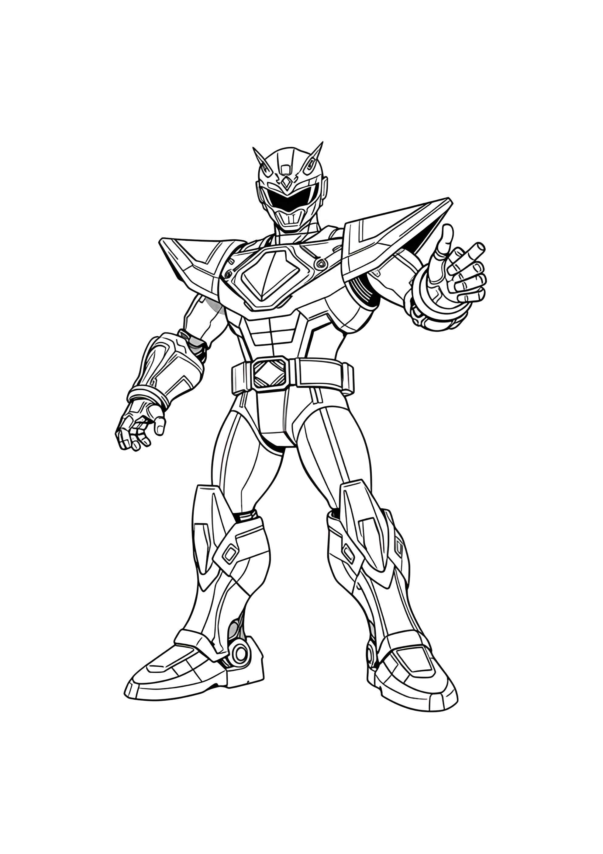 Раскраска Робот Рейнджер