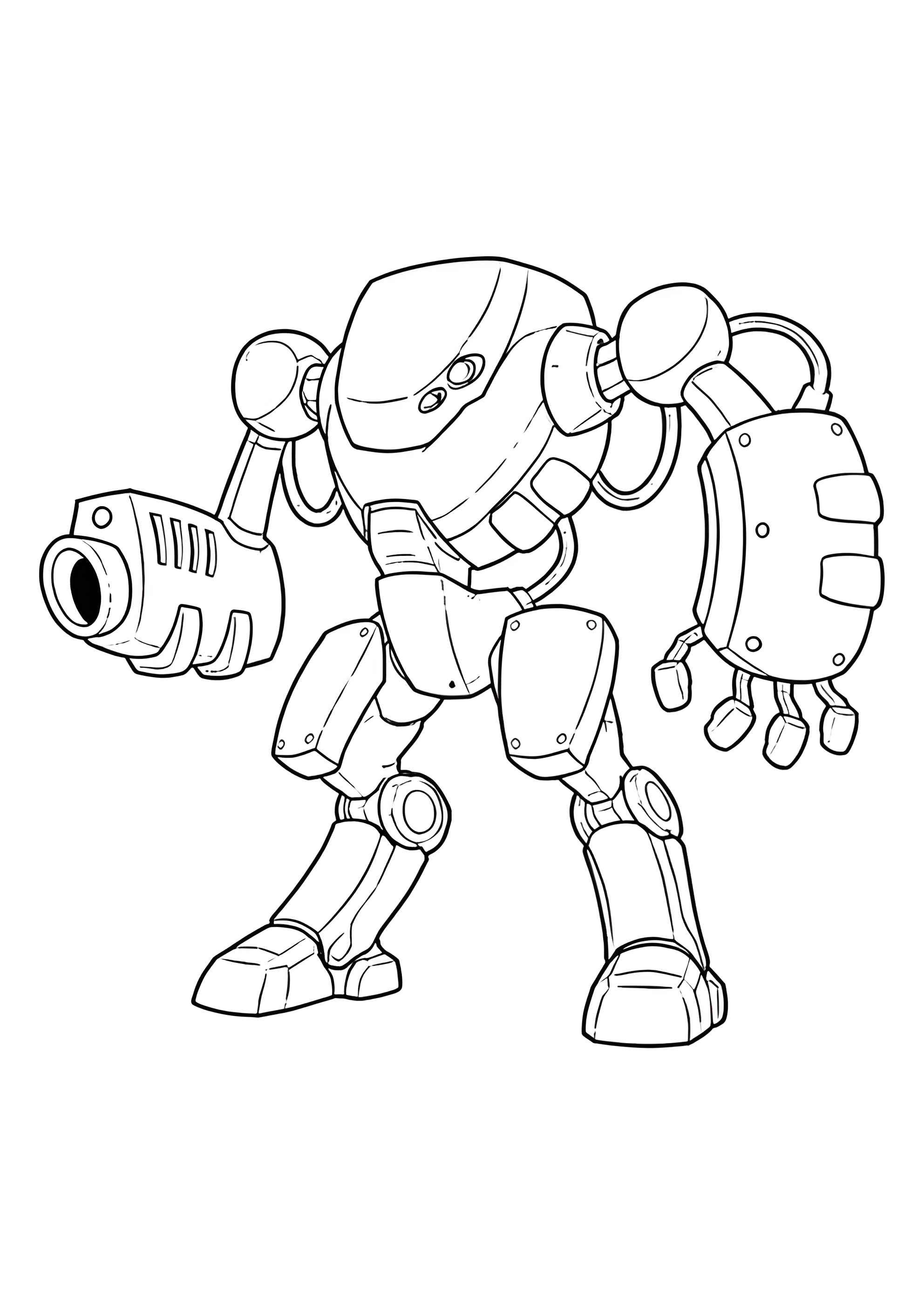 Раскраска Робот с бластером
