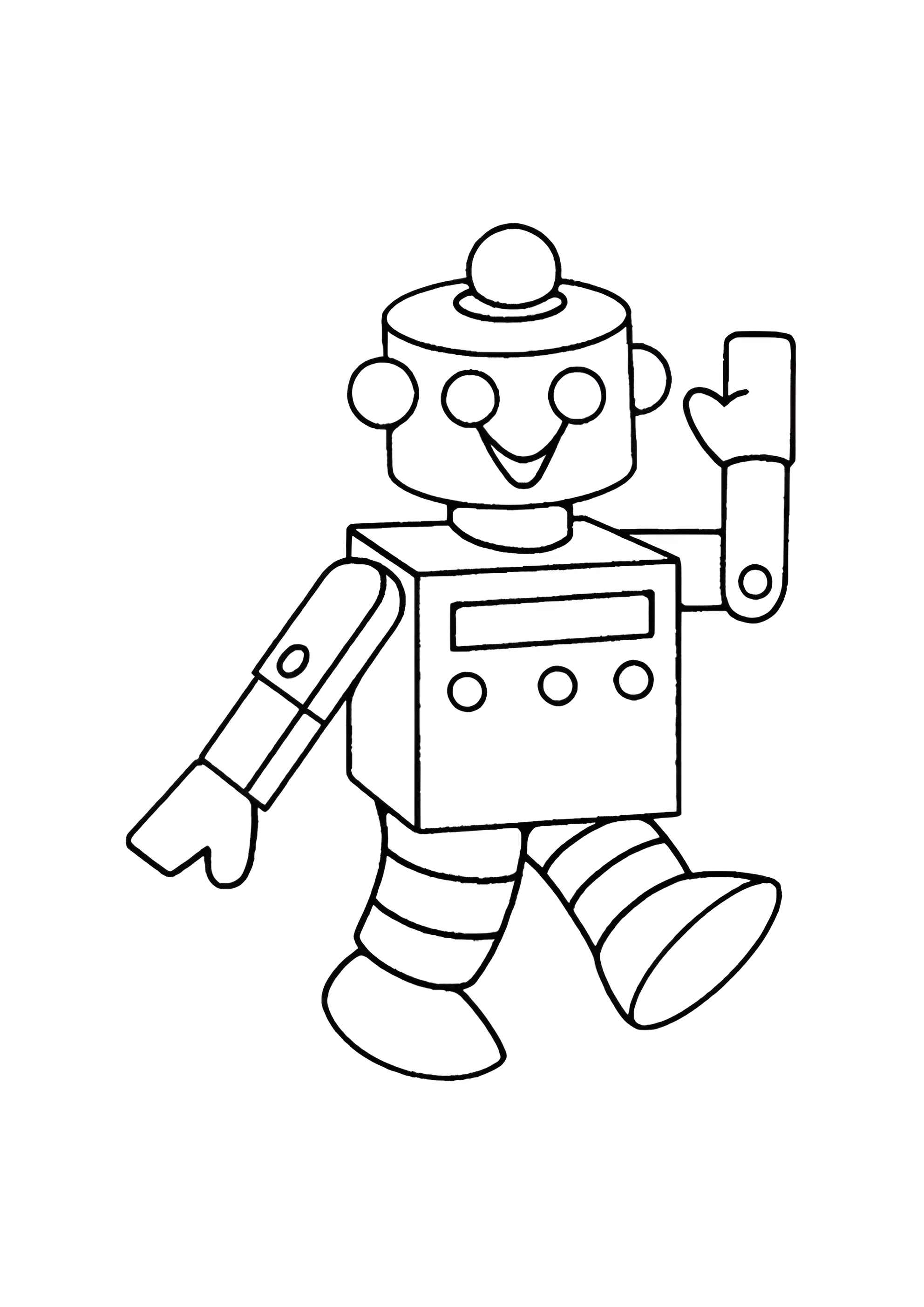 Раскраска Робот шагает