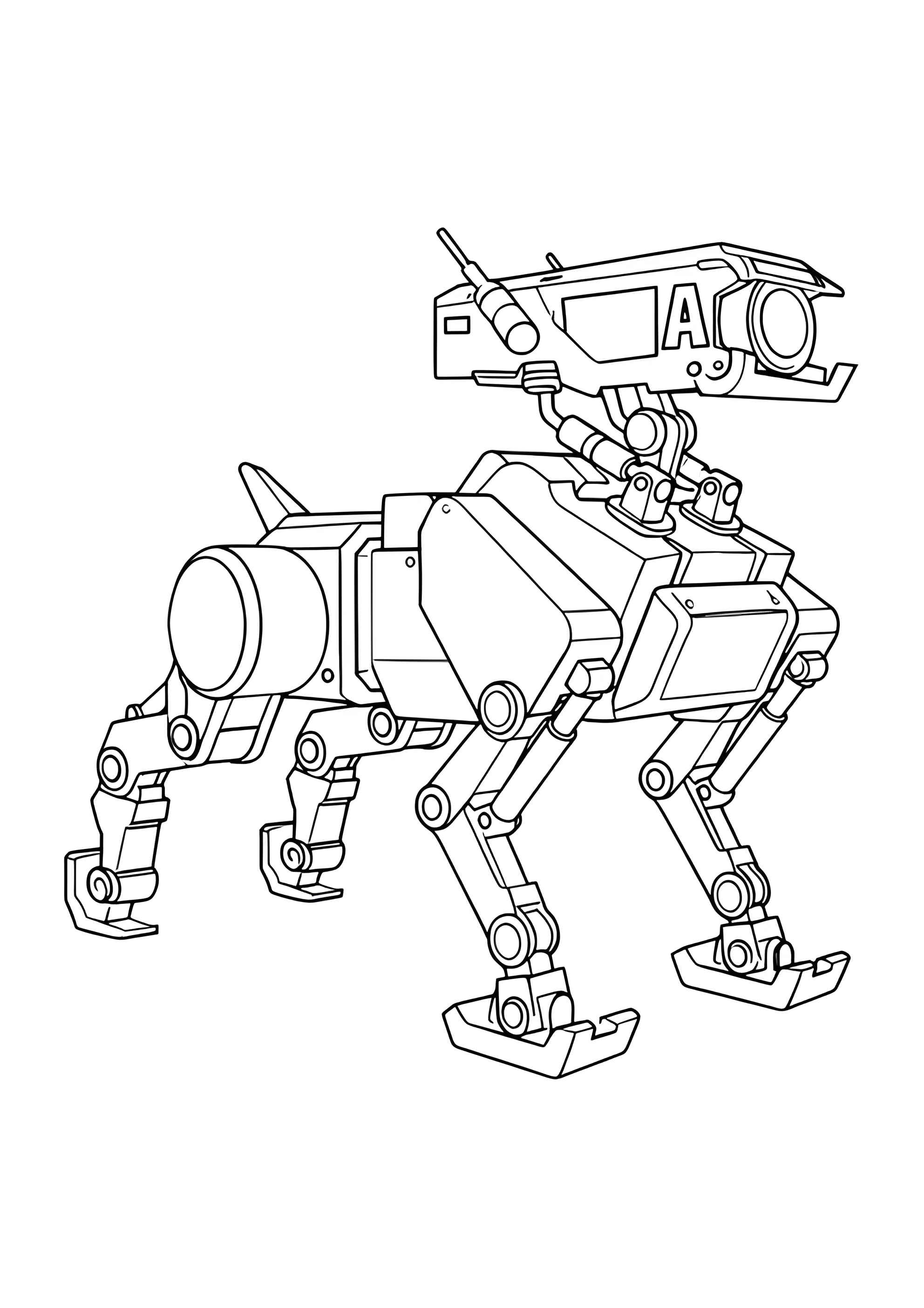 Раскраска Робот-собака