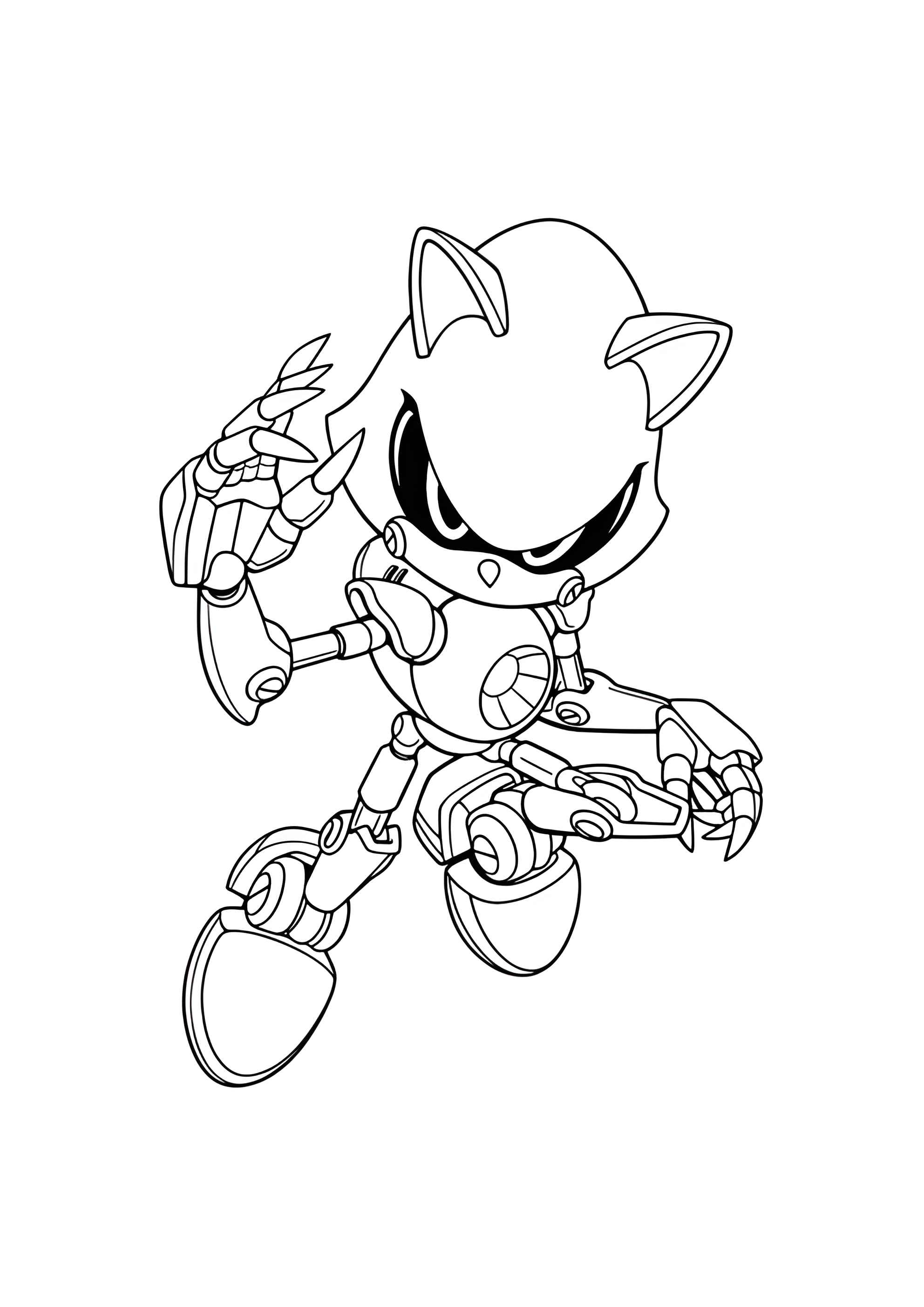 Раскраска Робот-Соник
