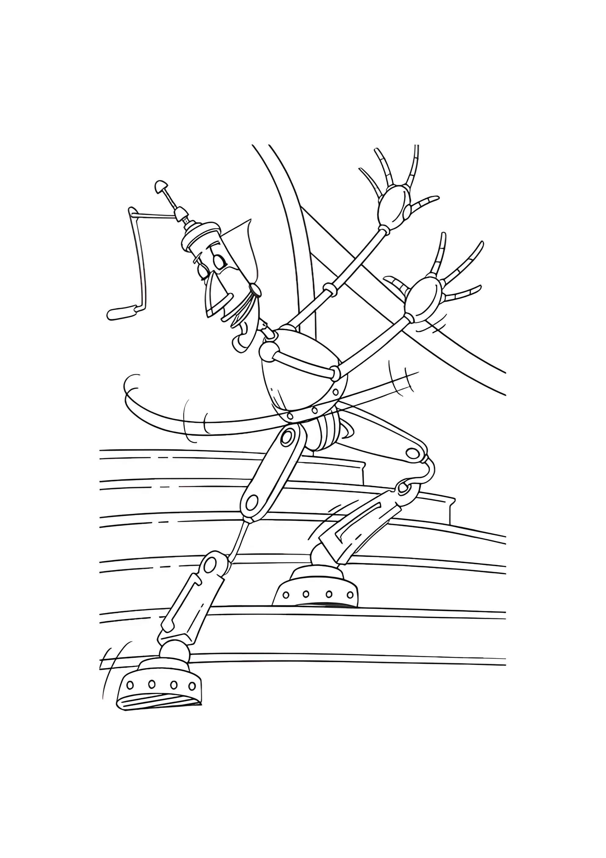 Раскраска Робот танцует
