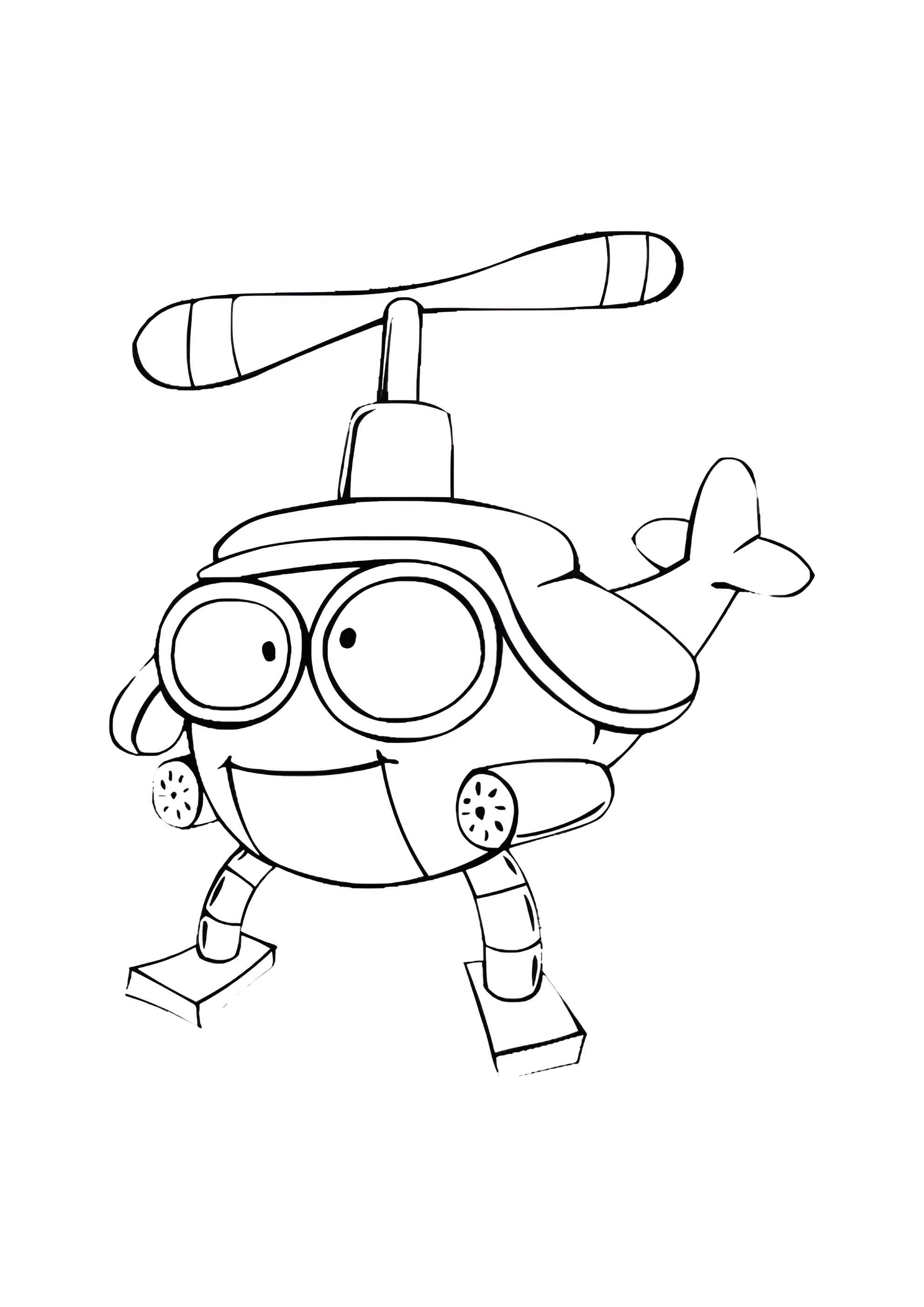 Раскраска Робот-вертолет