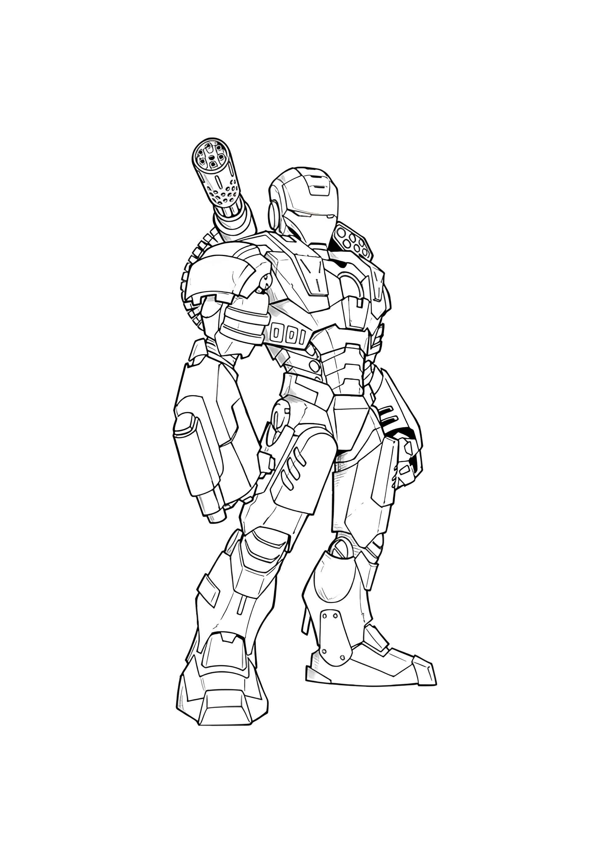 Раскраска Робот Железный человек