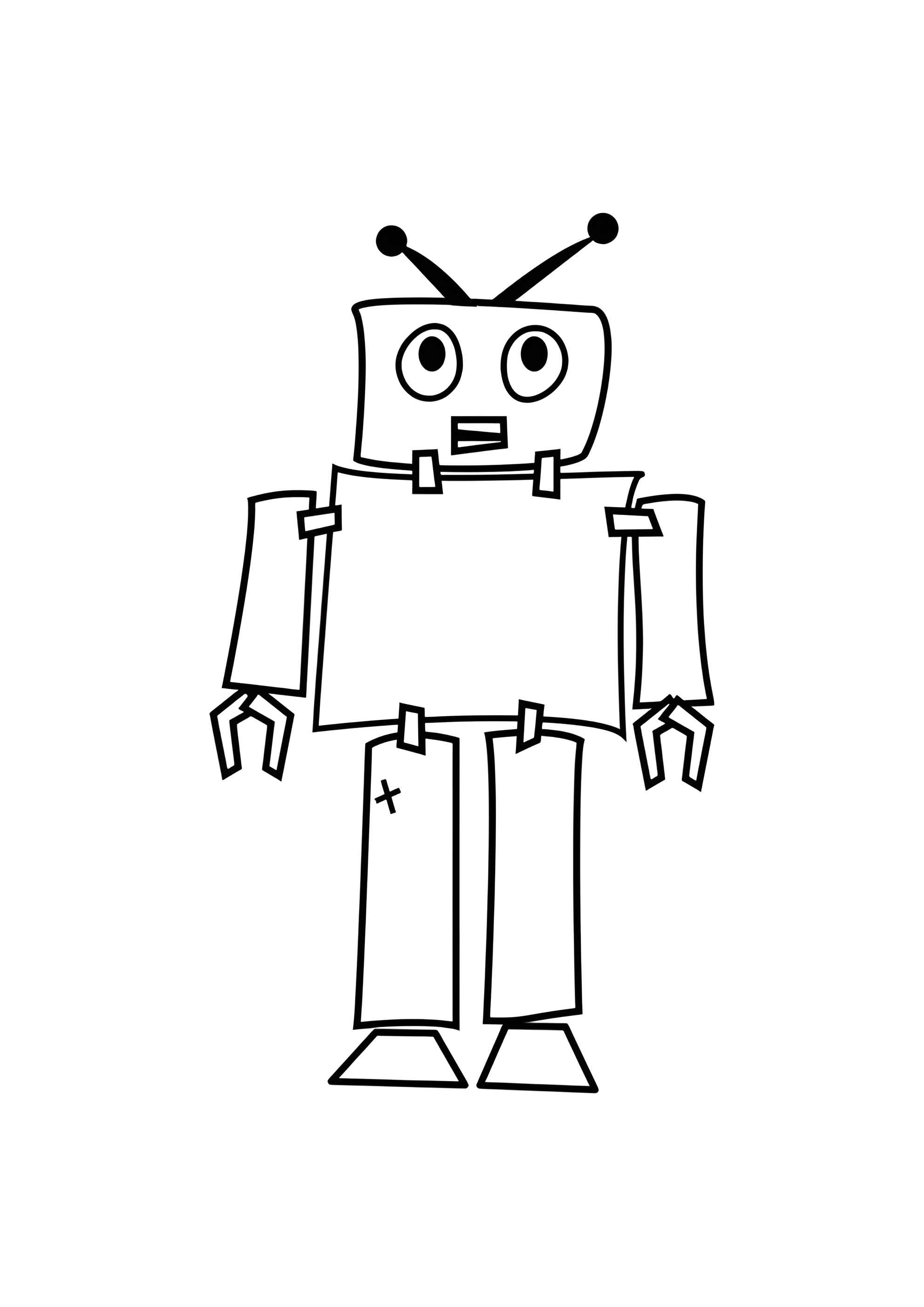 Раскраска Роботу нужен ремонт