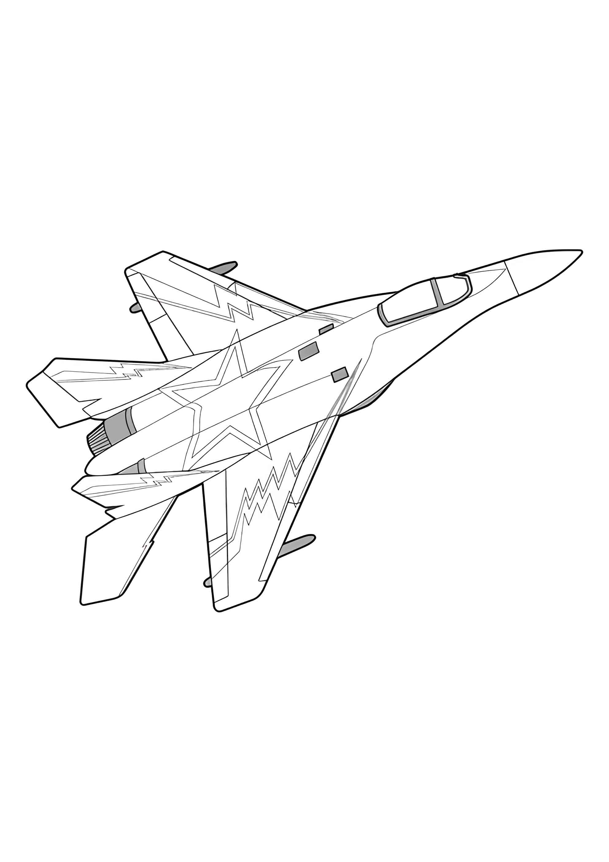 Раскраска Российский истребитель МиГ-35