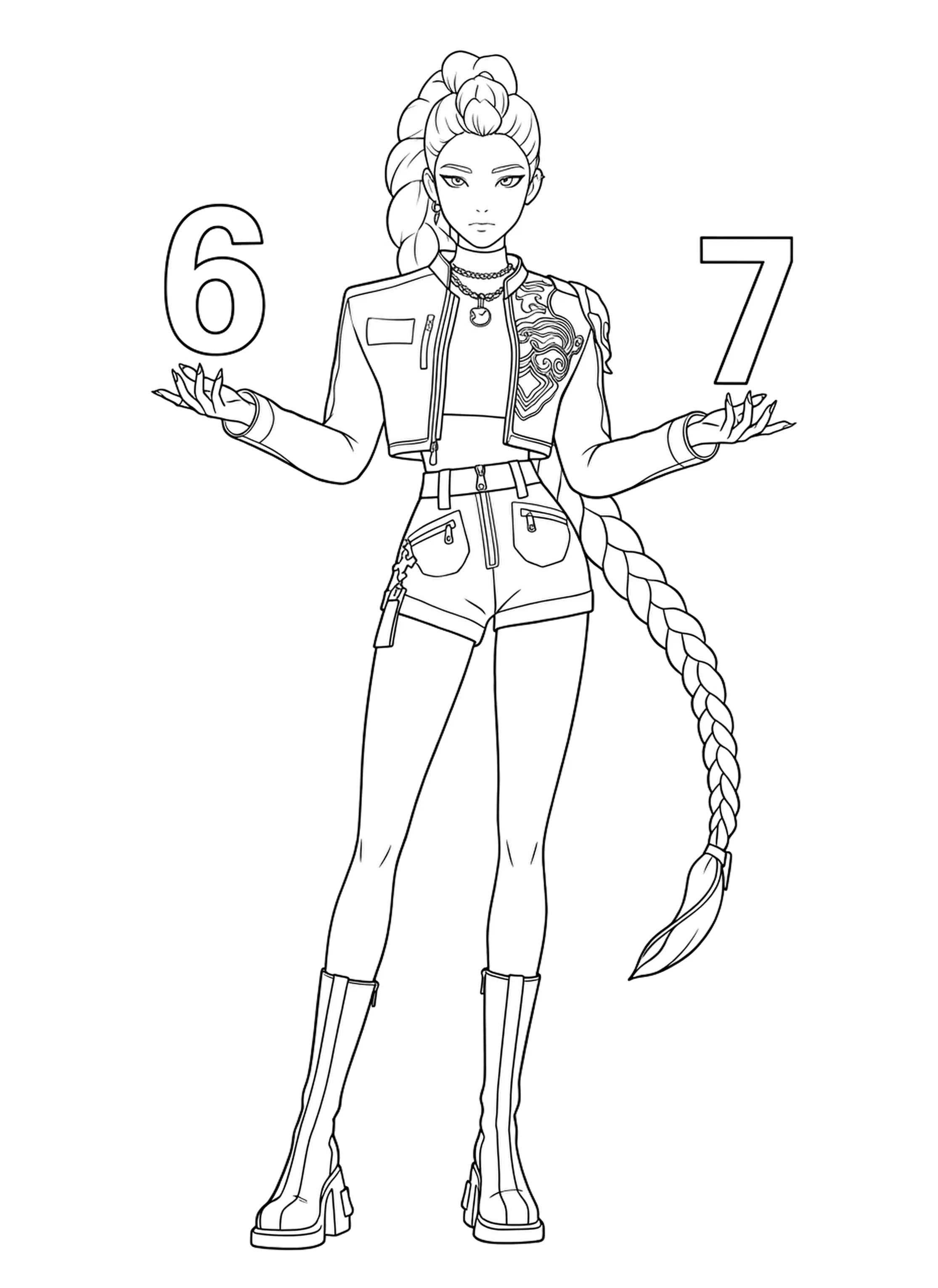 Раскраска Руми из HUNTR 67