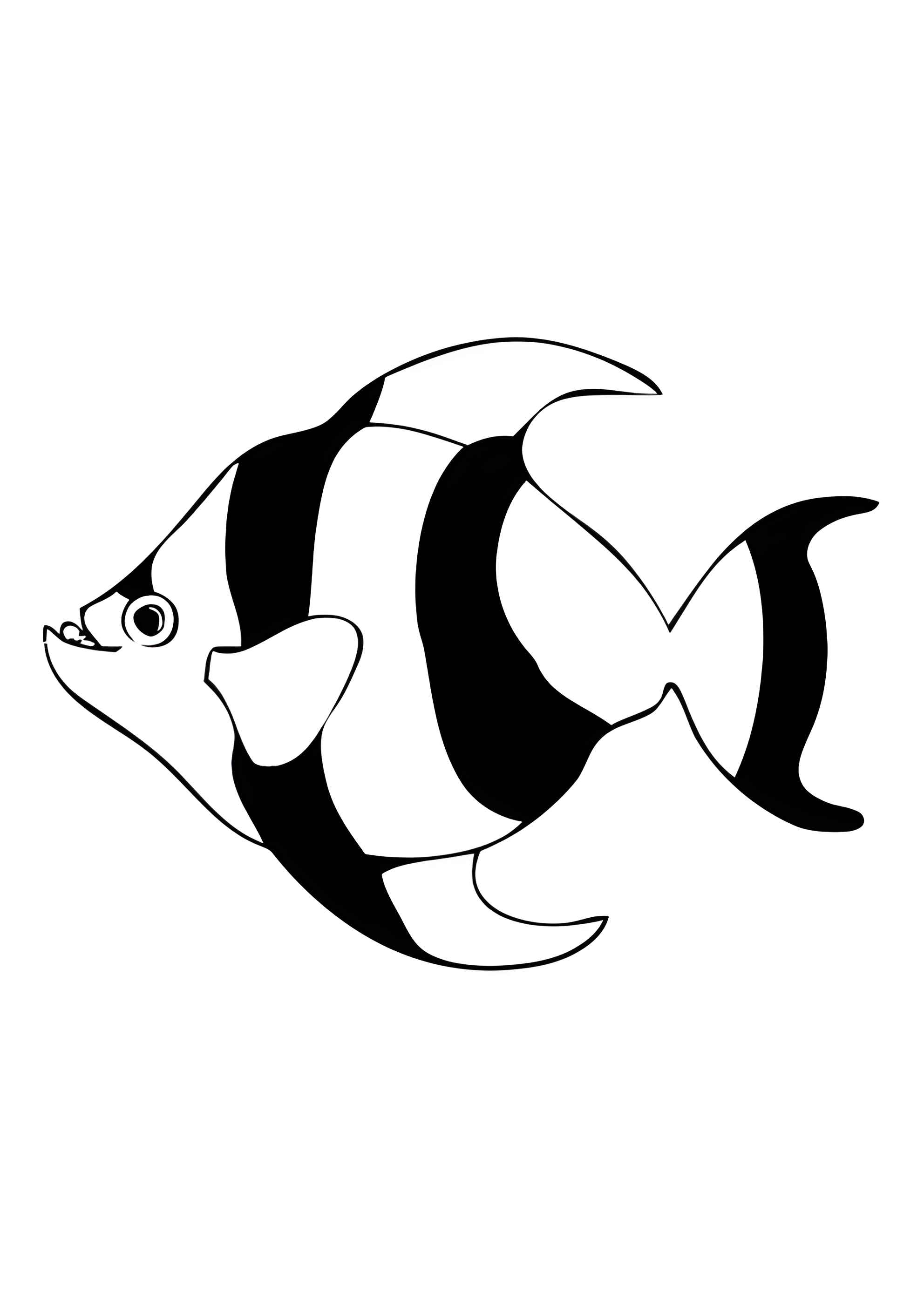 Раскраска Рыба Полосатик