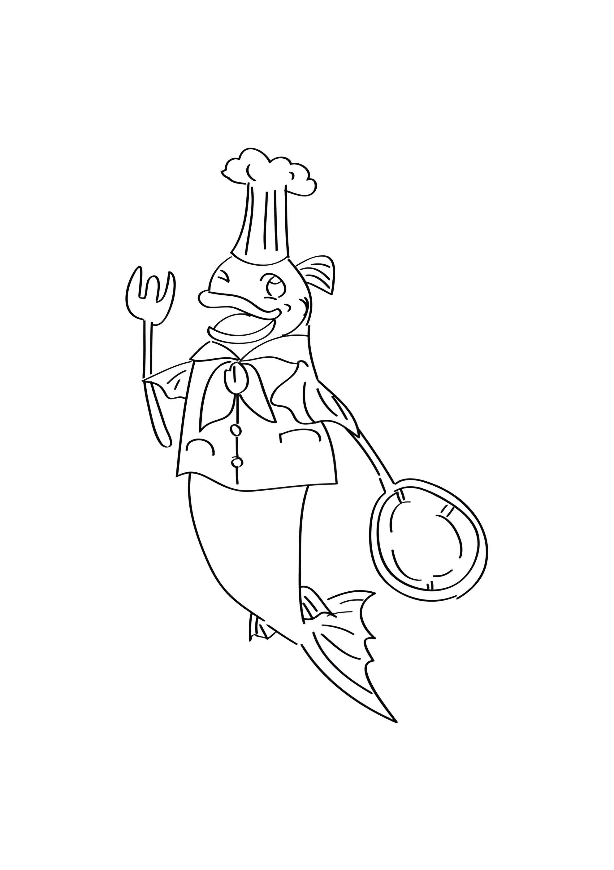 Раскраска Рыба повар