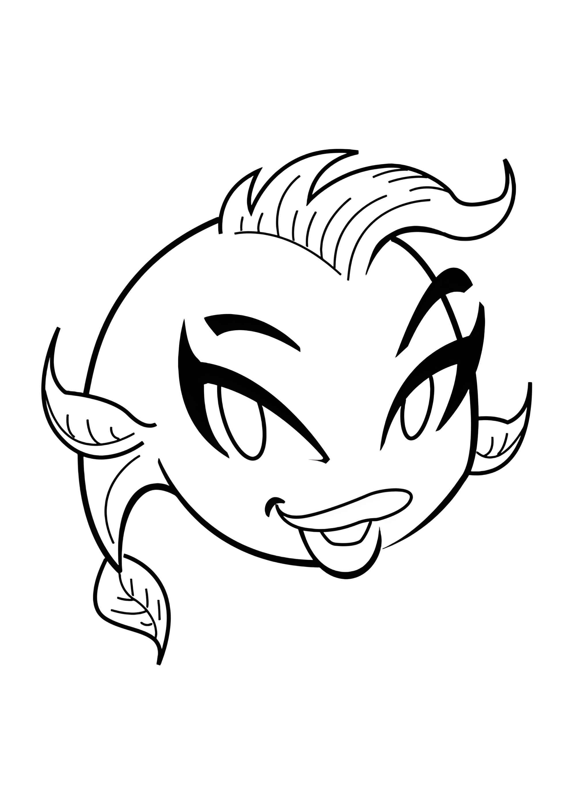 Раскраска Рыбка-очаровашка