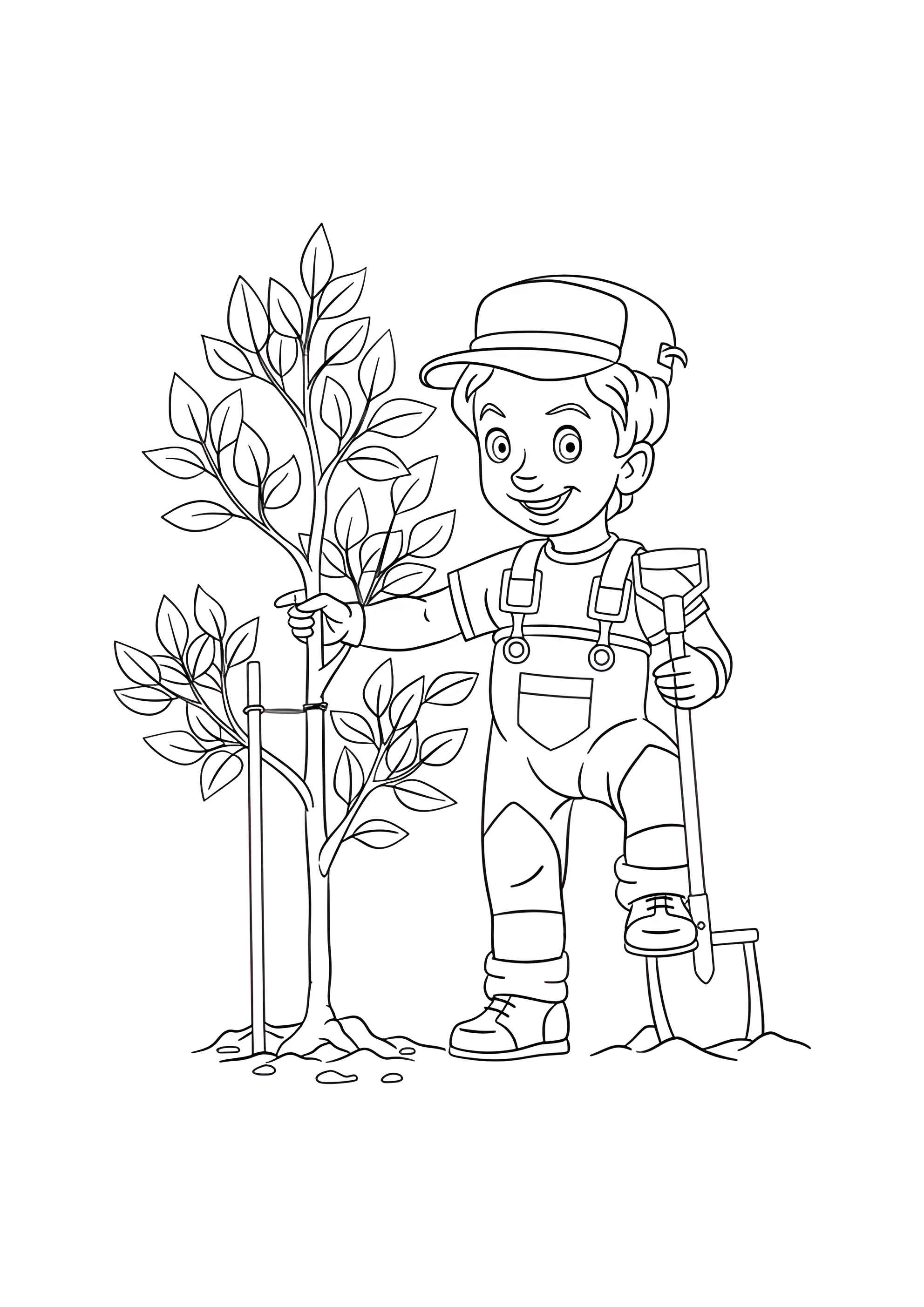 Раскраска Садовник