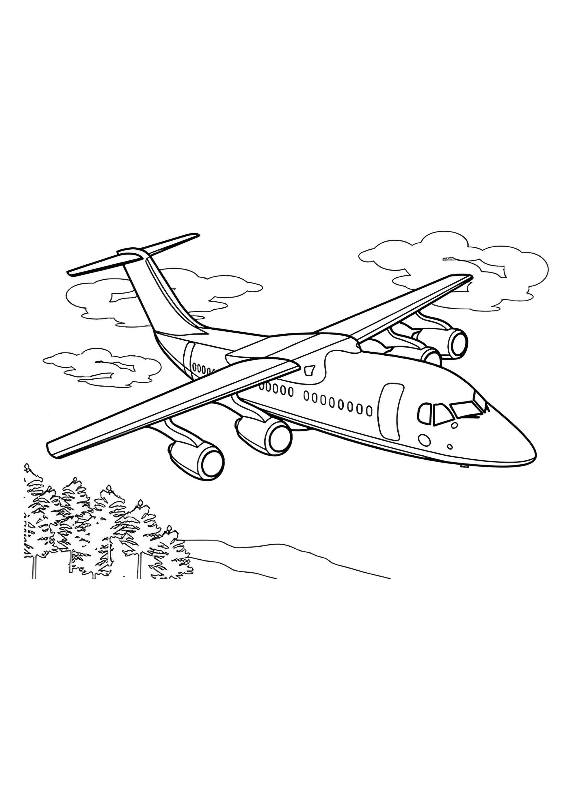 Раскраска Самолёт Avro RJ85