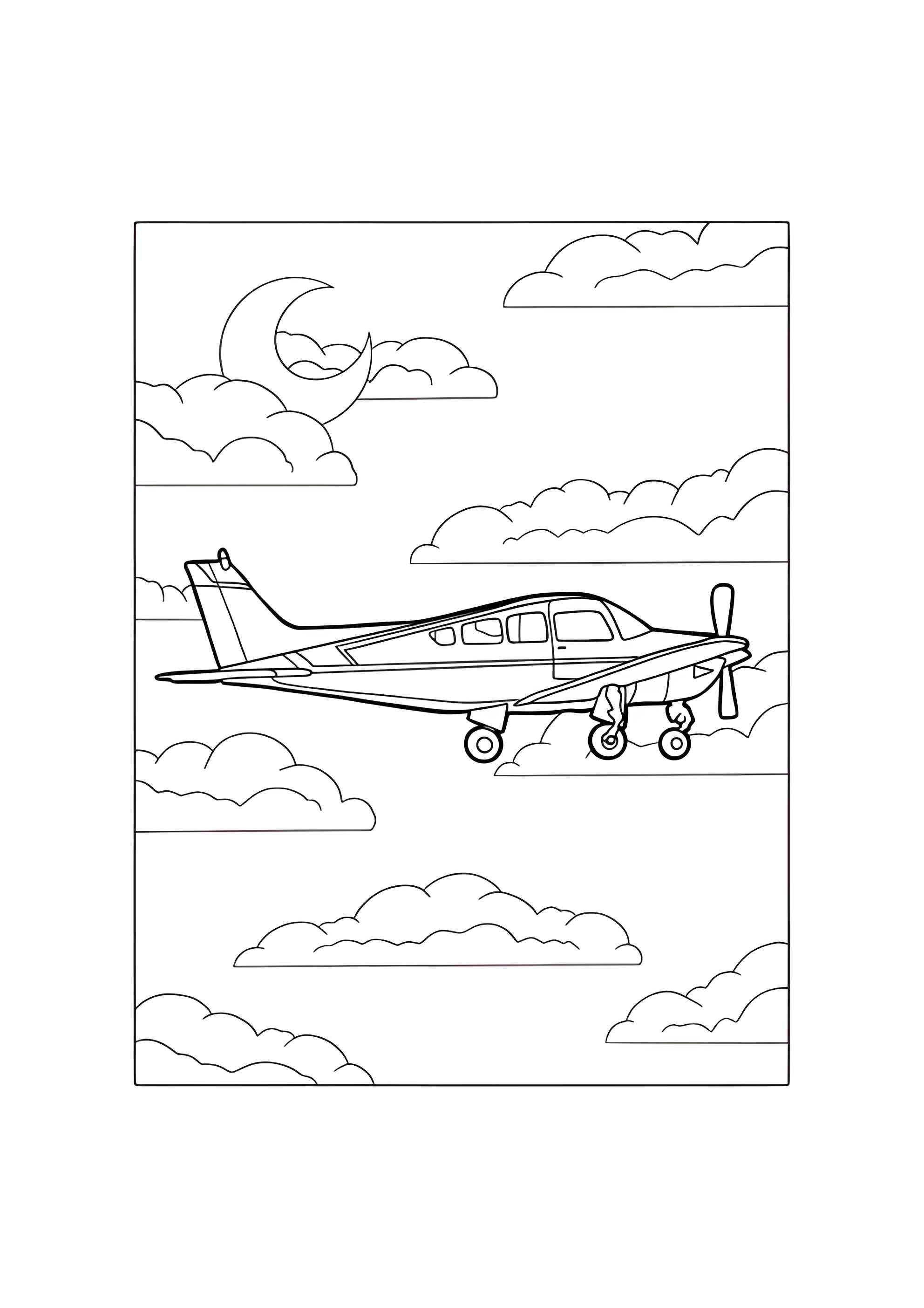 Раскраска Самолёт Цесна 172