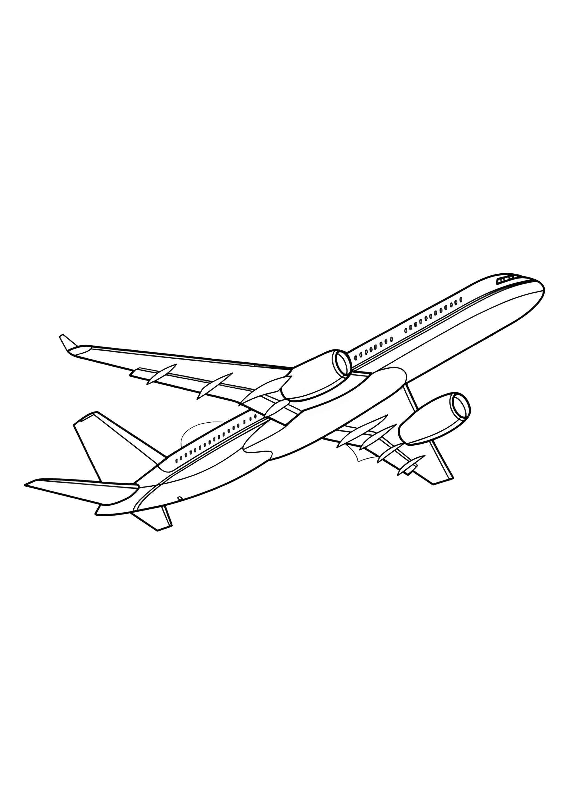 Раскраска Самолёт ТУ-204