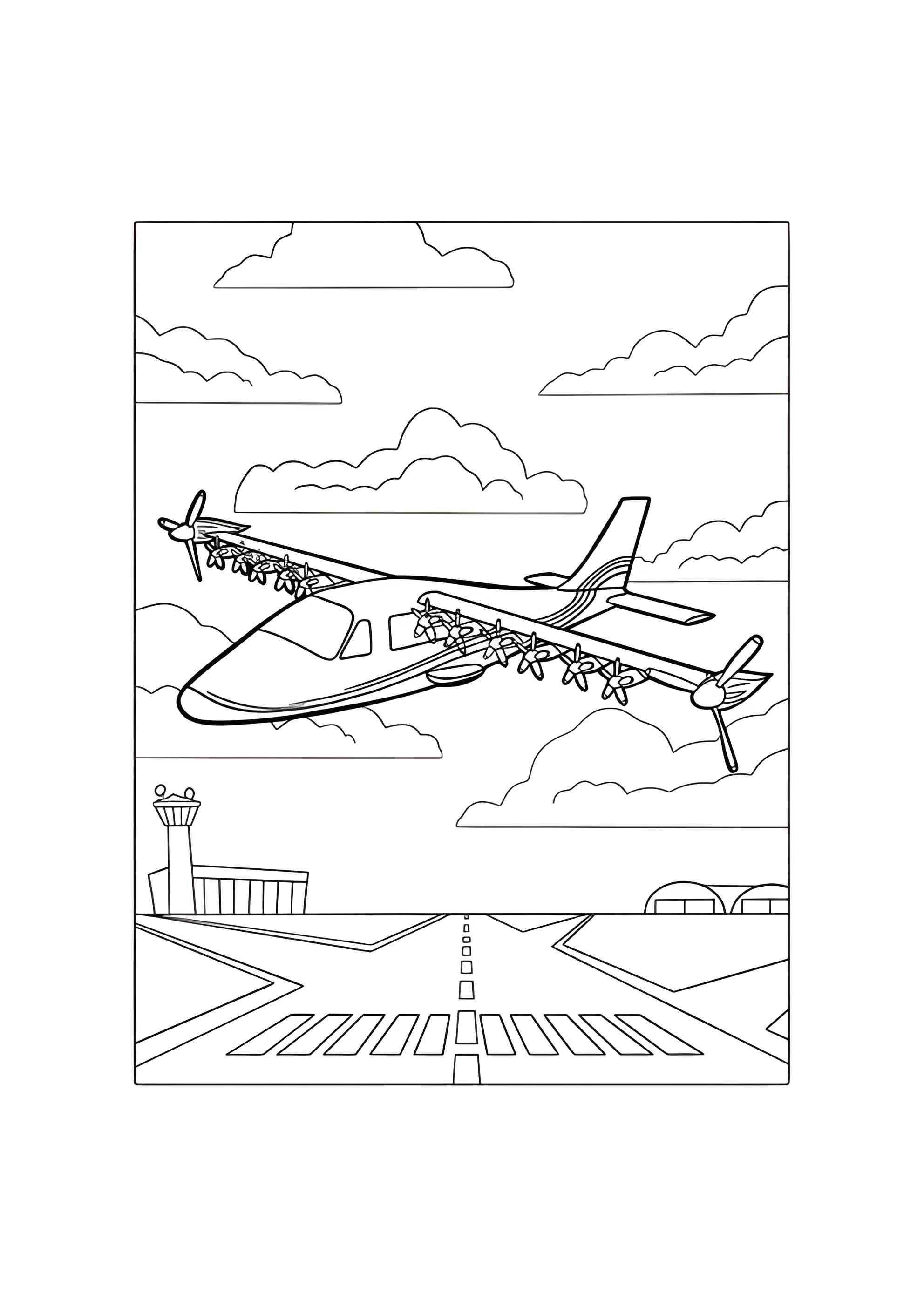 Раскраска Самолёт X-57 Maxwell
