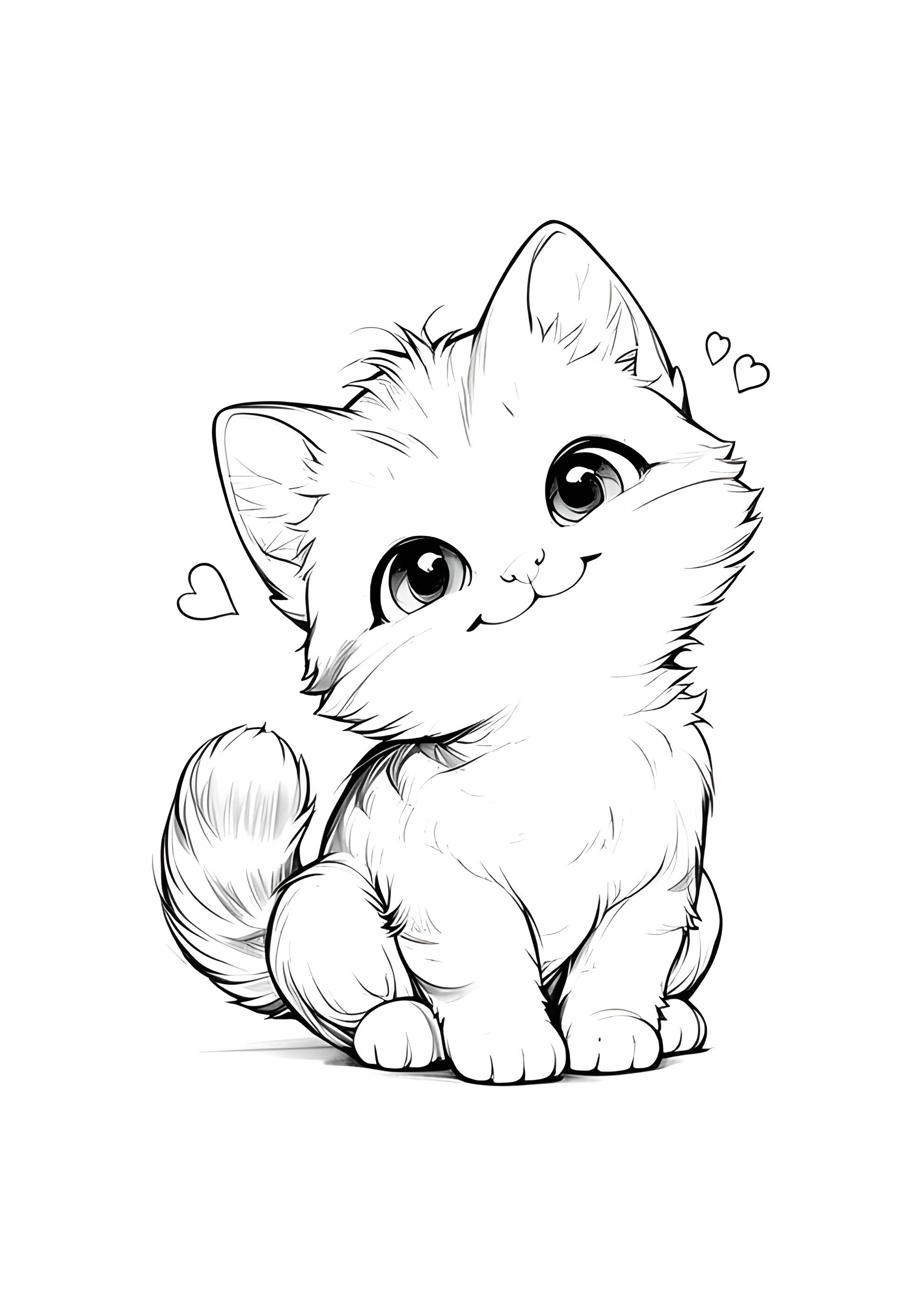Раскраска Самый милый кот