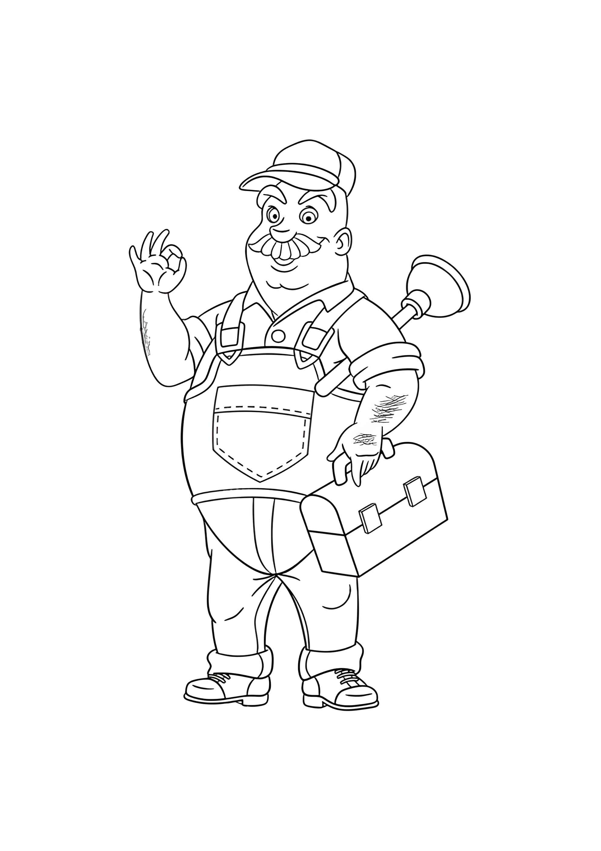 Раскраска Сантехник