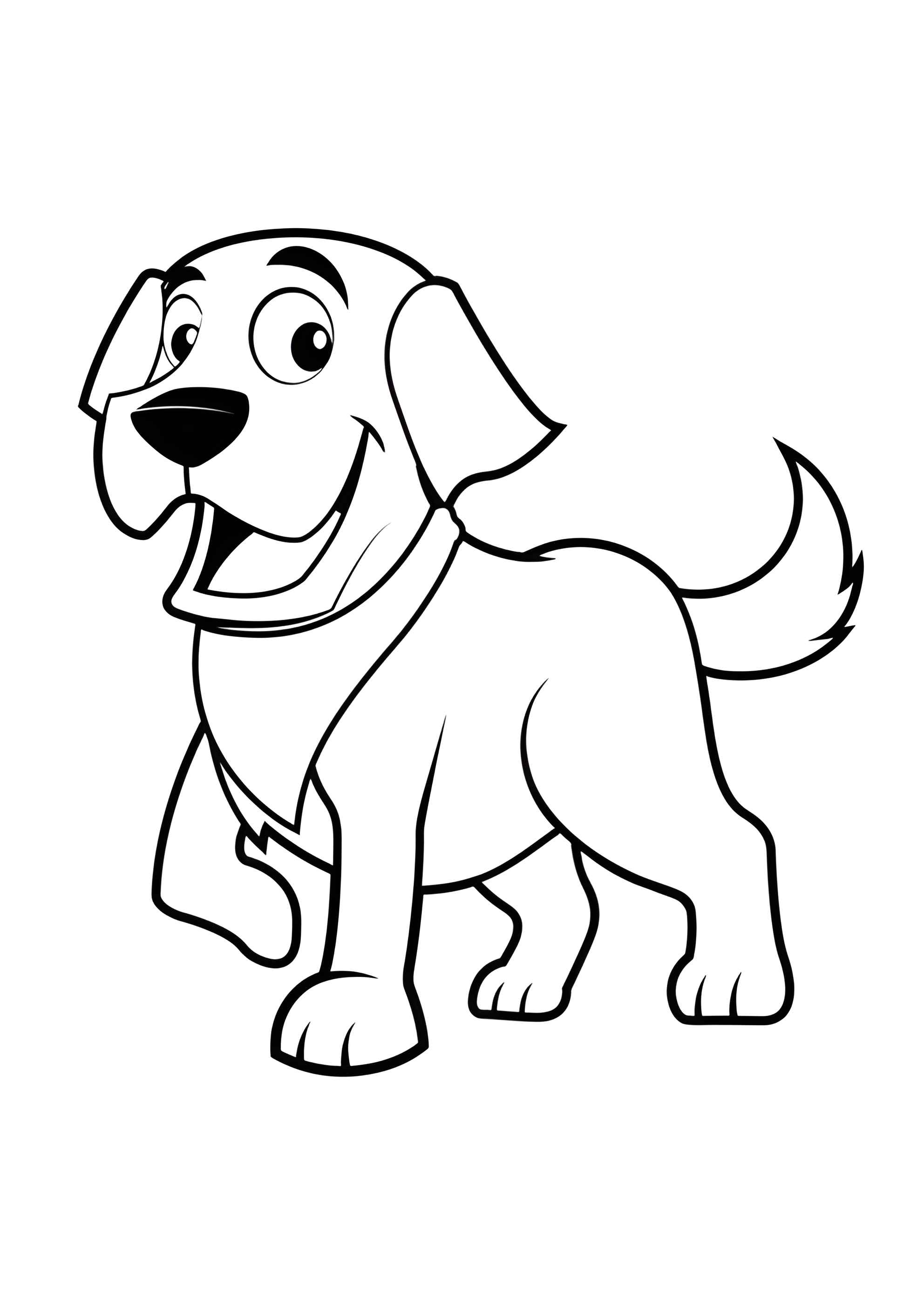 Раскраска Счастливая собака