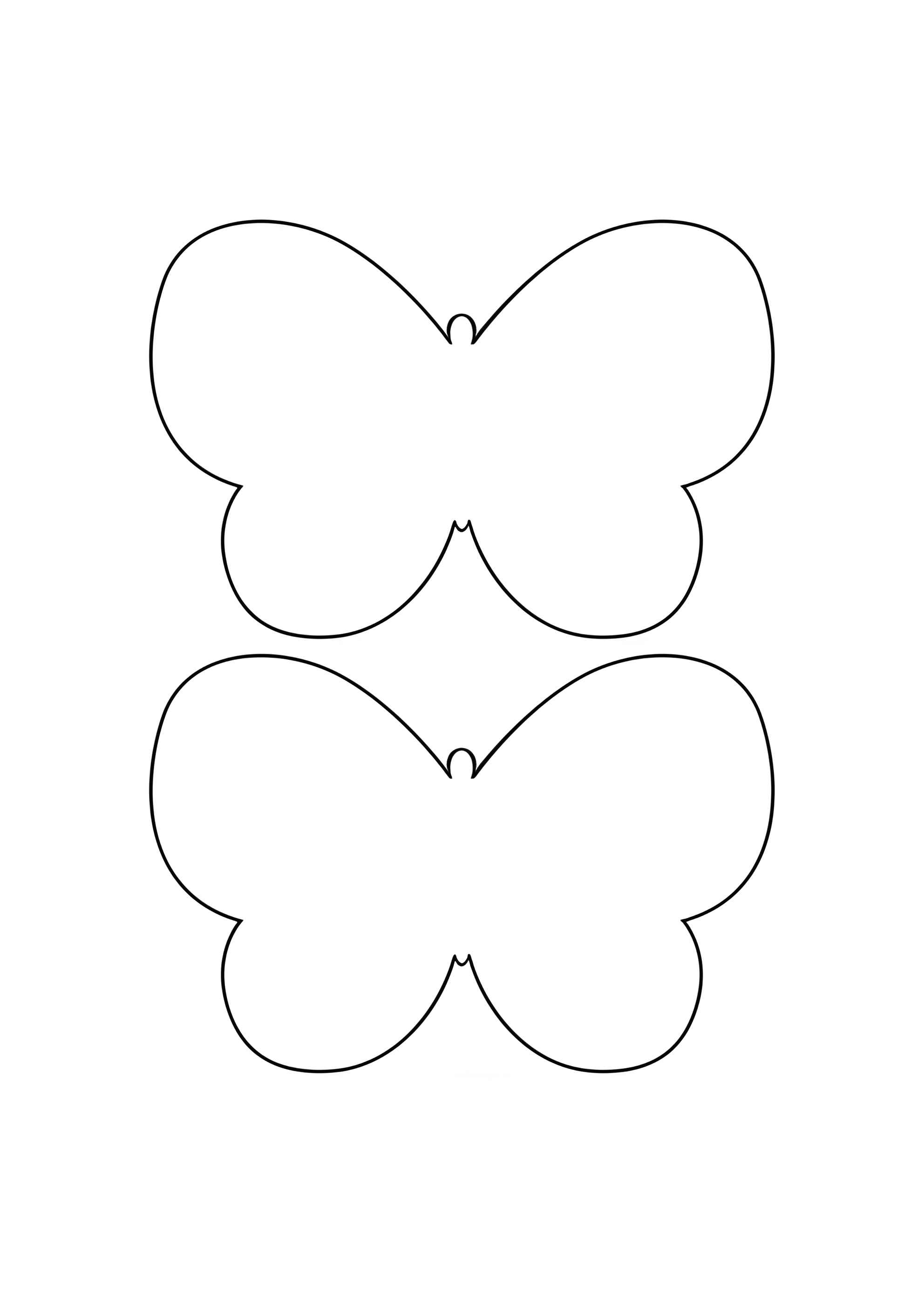 Раскраска Шаблон бабочек