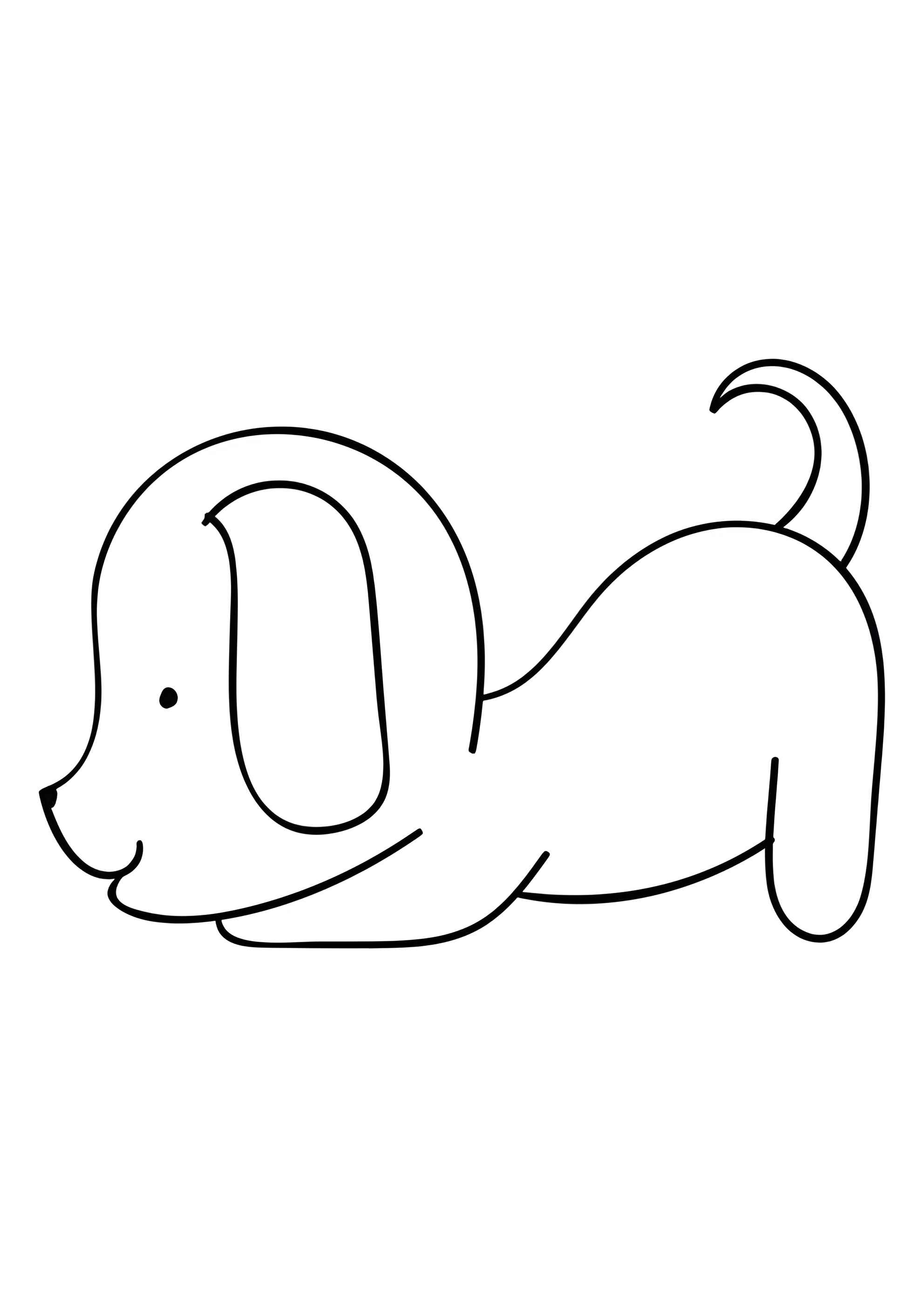 Раскраска Щенок для раскрашивания красками