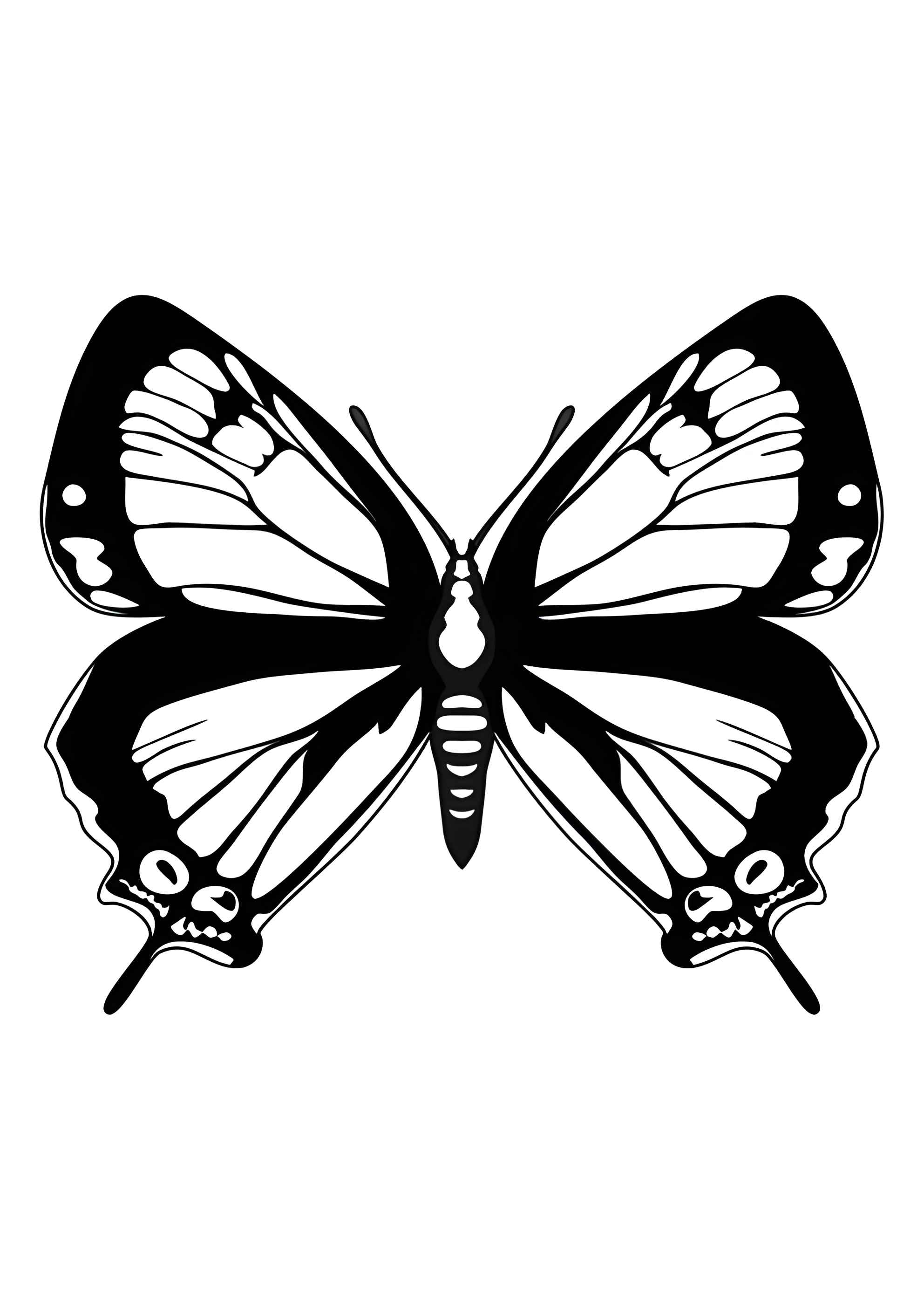 Раскраска Шикарная бабочка