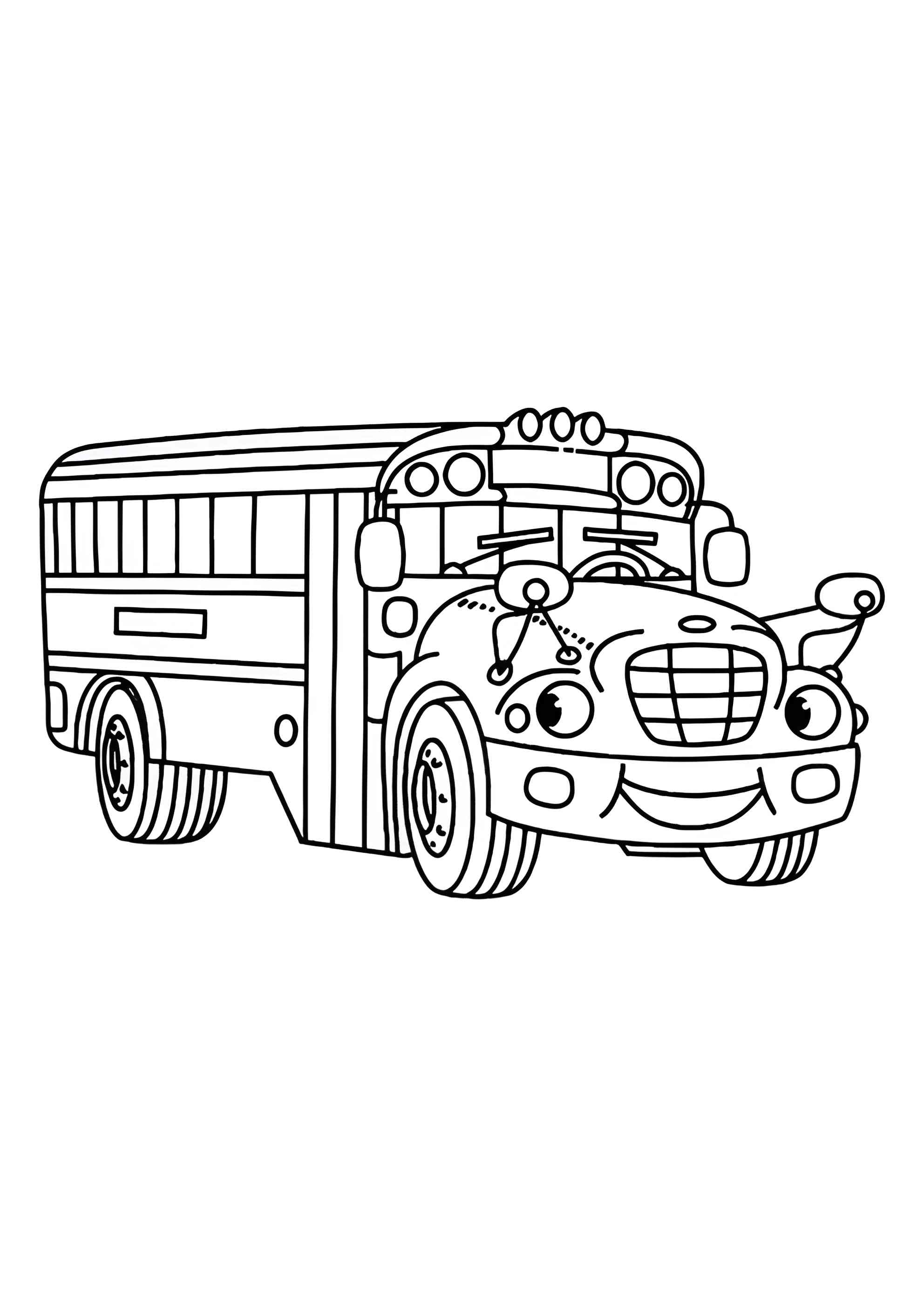 Раскраска Школьный автобус