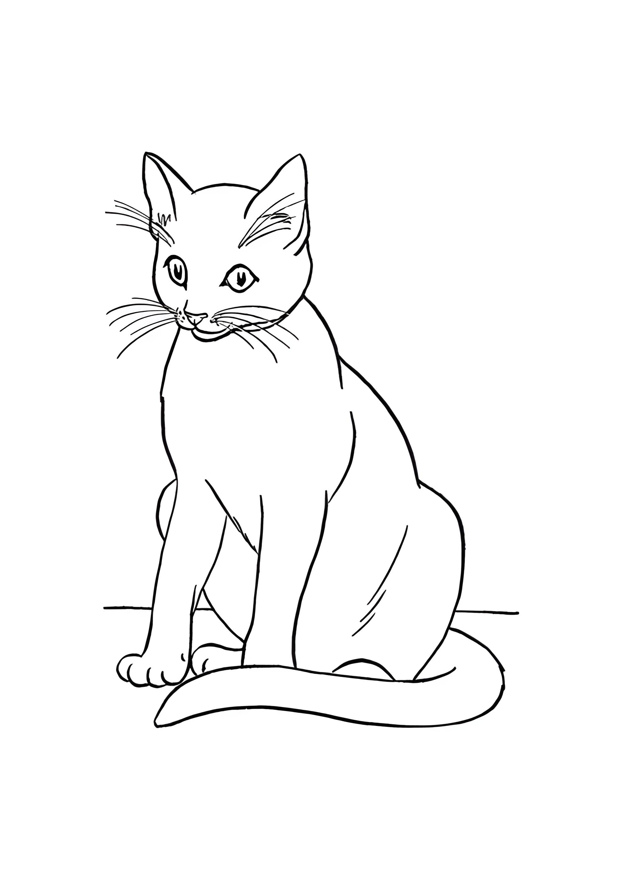 Раскраска Сиамский кот