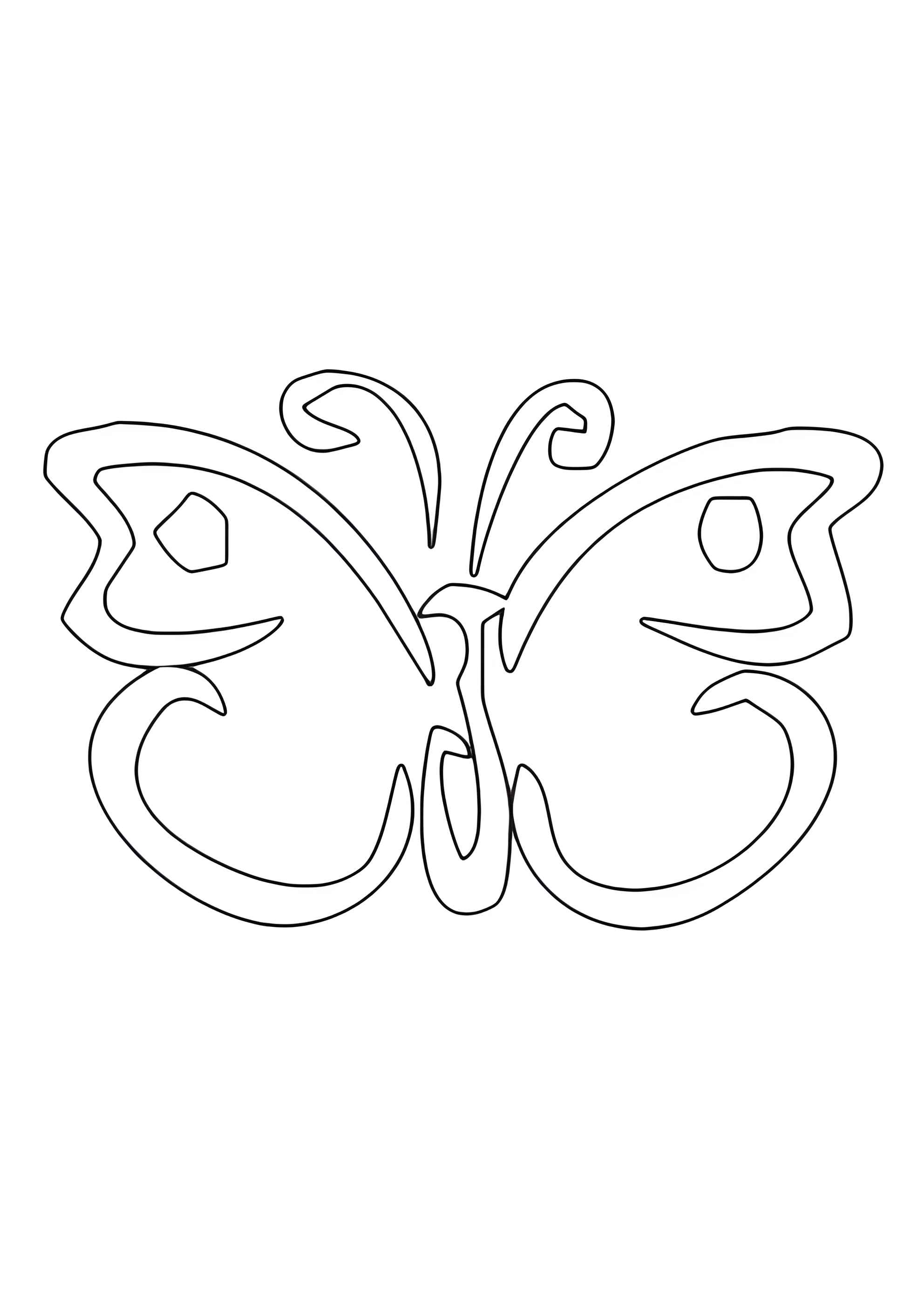 Раскраска Симметричная бабочка