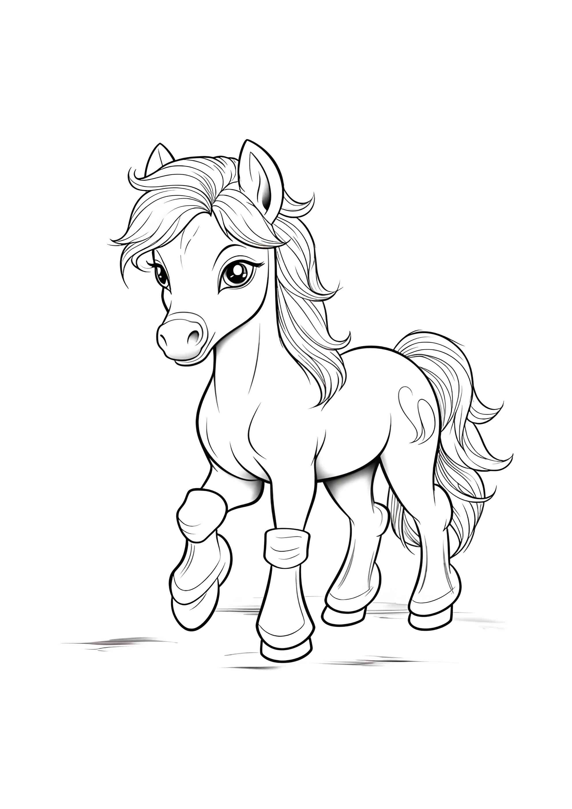 Раскраска Симпатичный пони малыш