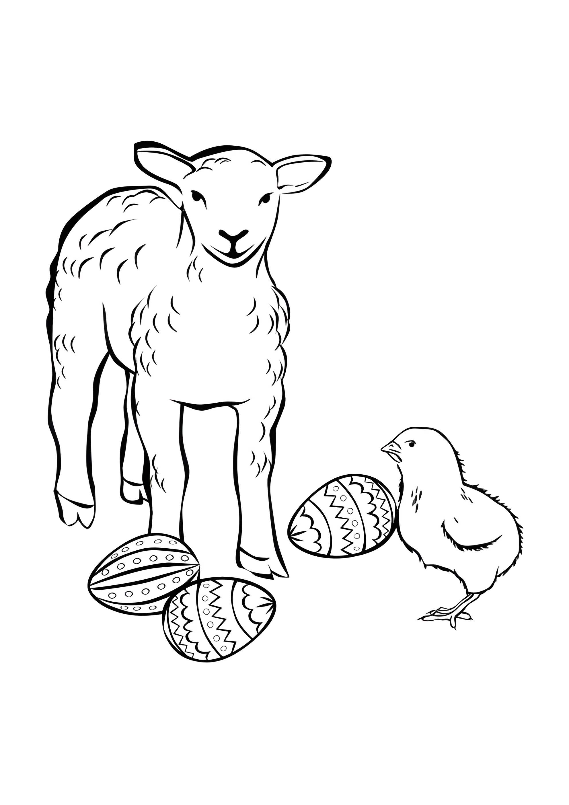 Раскраска Символы Пасхи