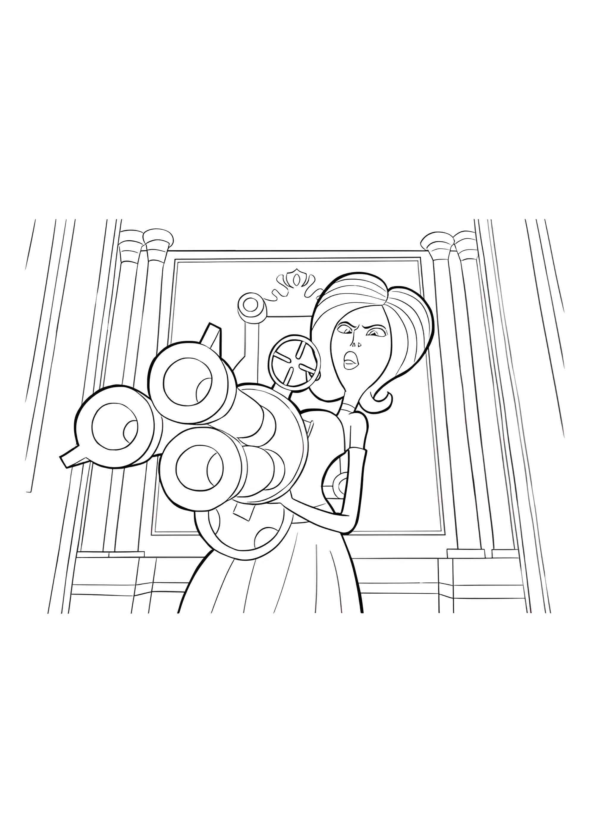 Раскраска Скарлетт Оверкилл из Миньонов