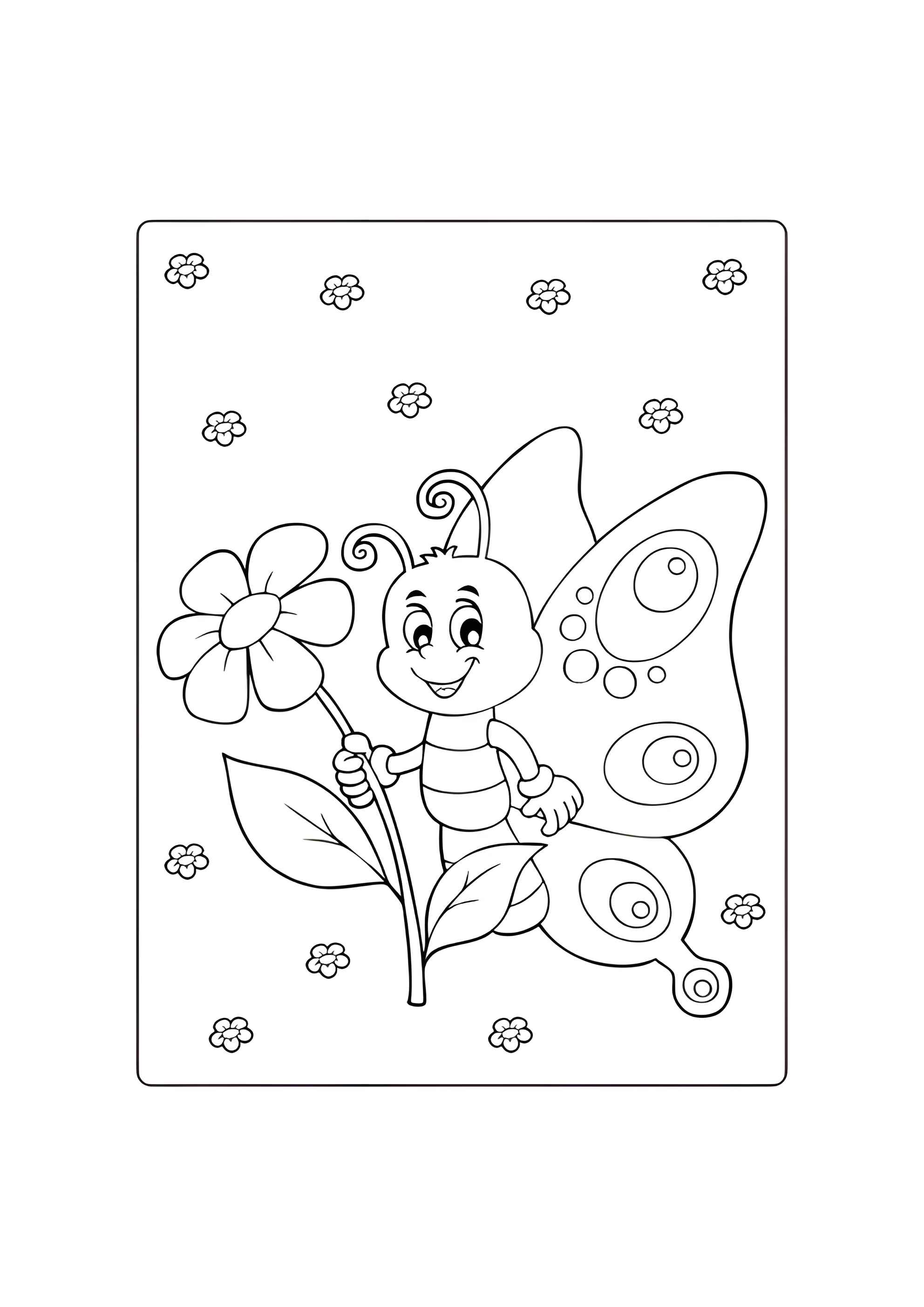 Раскраска Сказочная бабочка