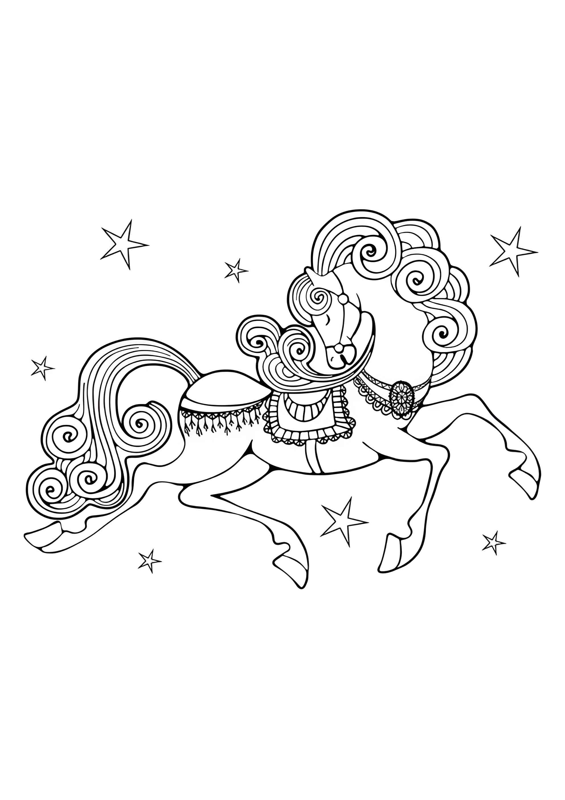 Раскраска Сказочная лошадь