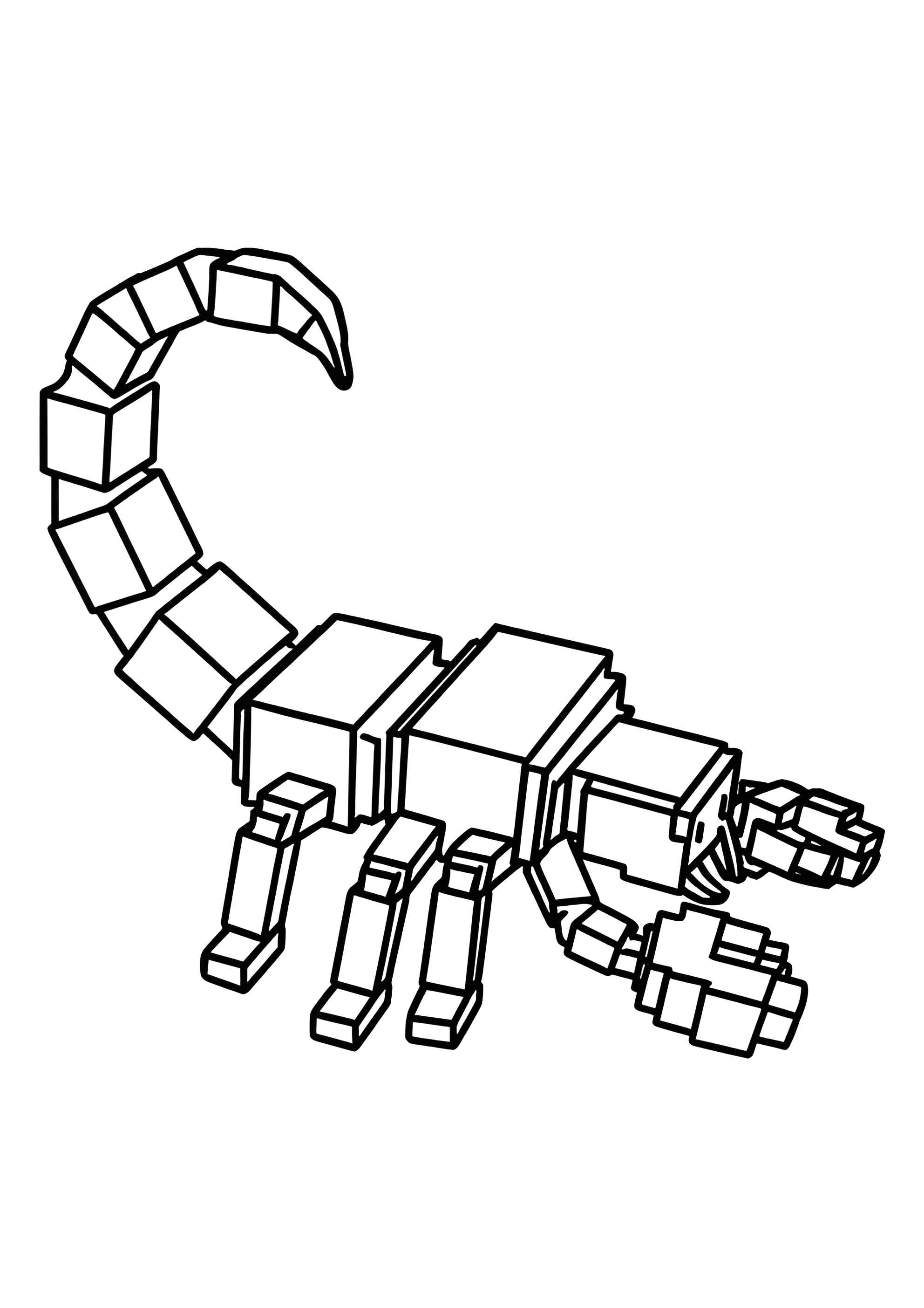 Раскраска Скорпион из 99 ночей в лесу