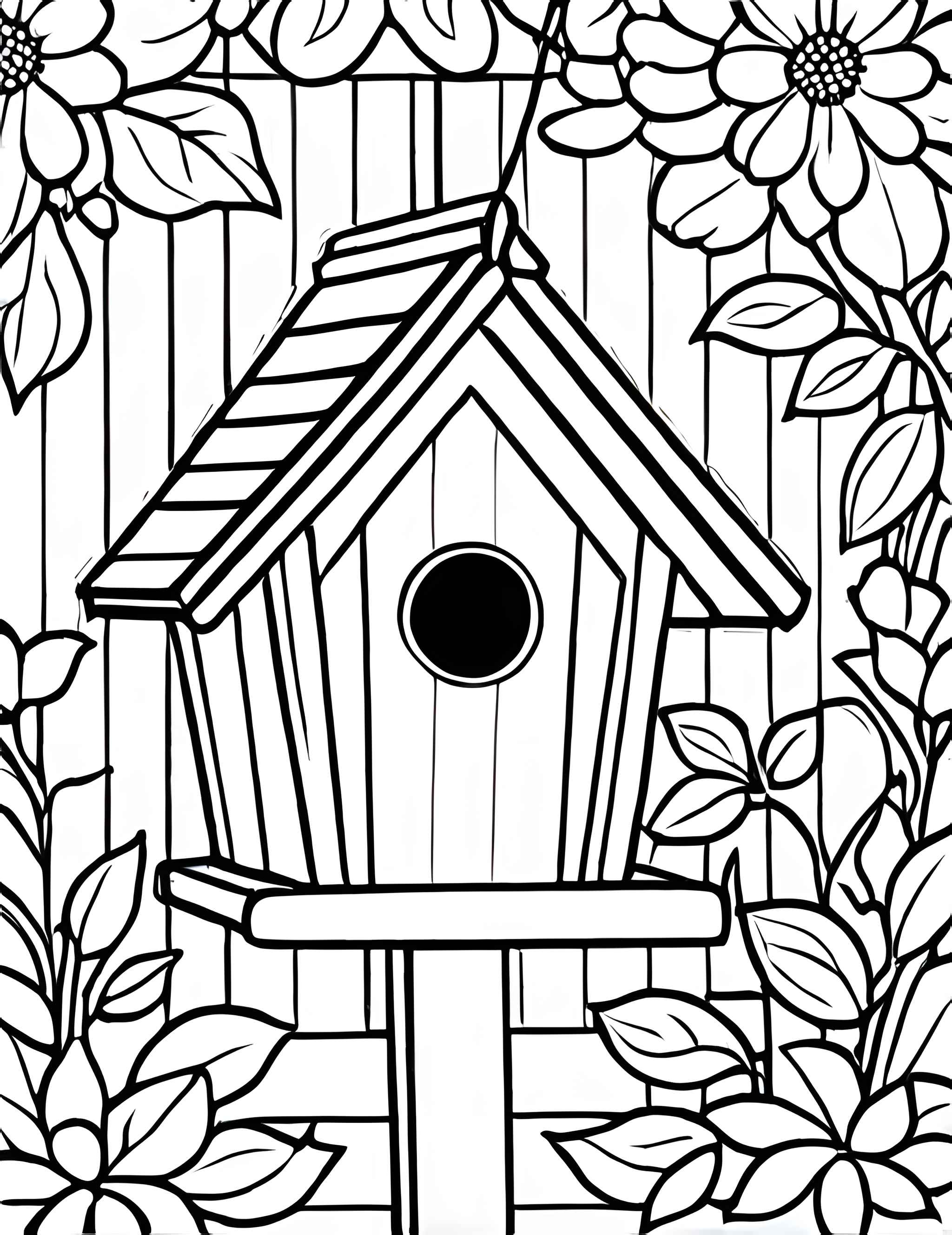 Раскраска Скворечник 15