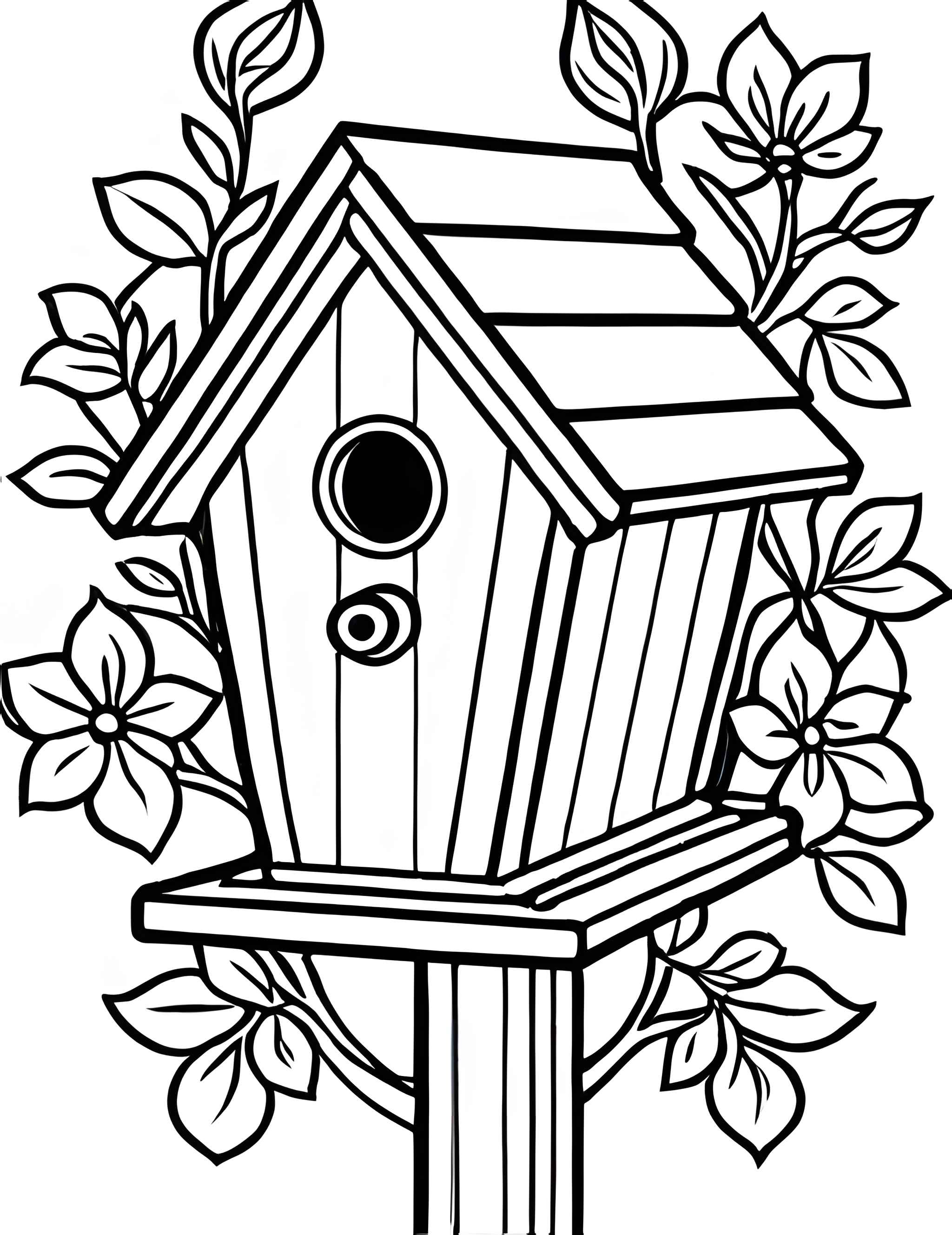 Раскраска Скворечник 17