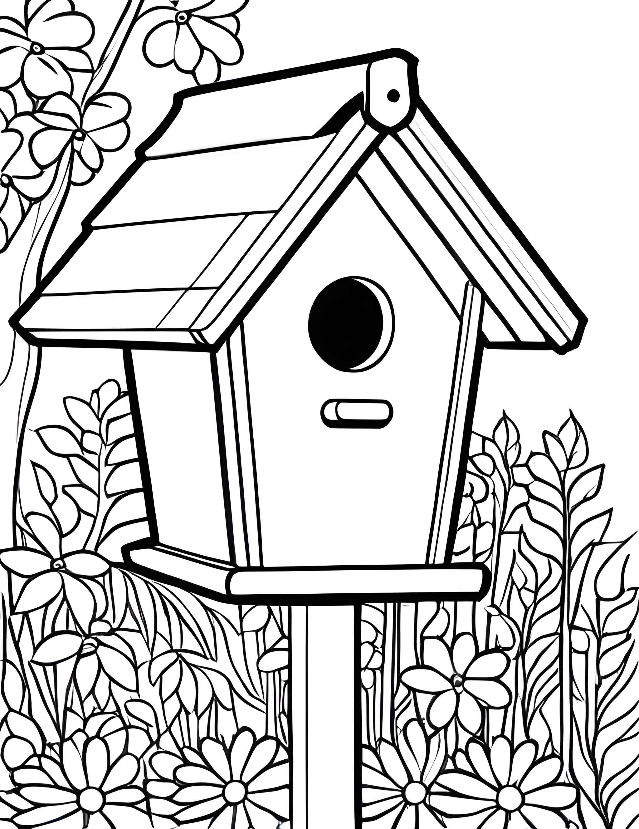 Раскраска Скворечник 18